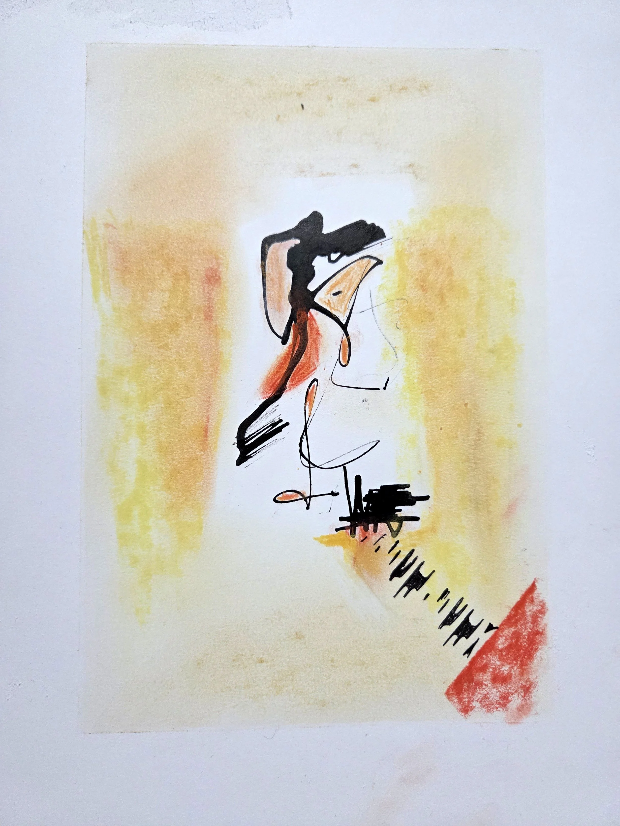 The Dancing Queen - 12 x 9, Mixed Media (ink, soft pastels) on Bristol paper, 2026
