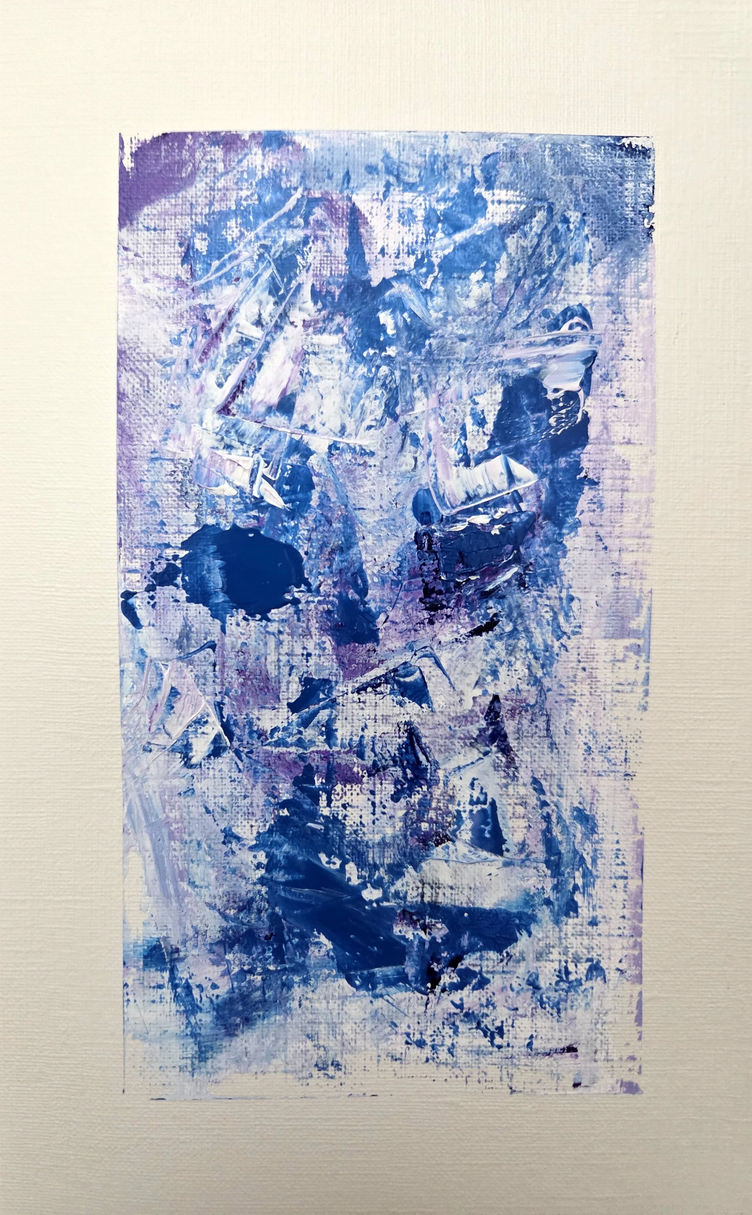 Anxiety - 8.5 x 5.5, on oil and acrylic paper