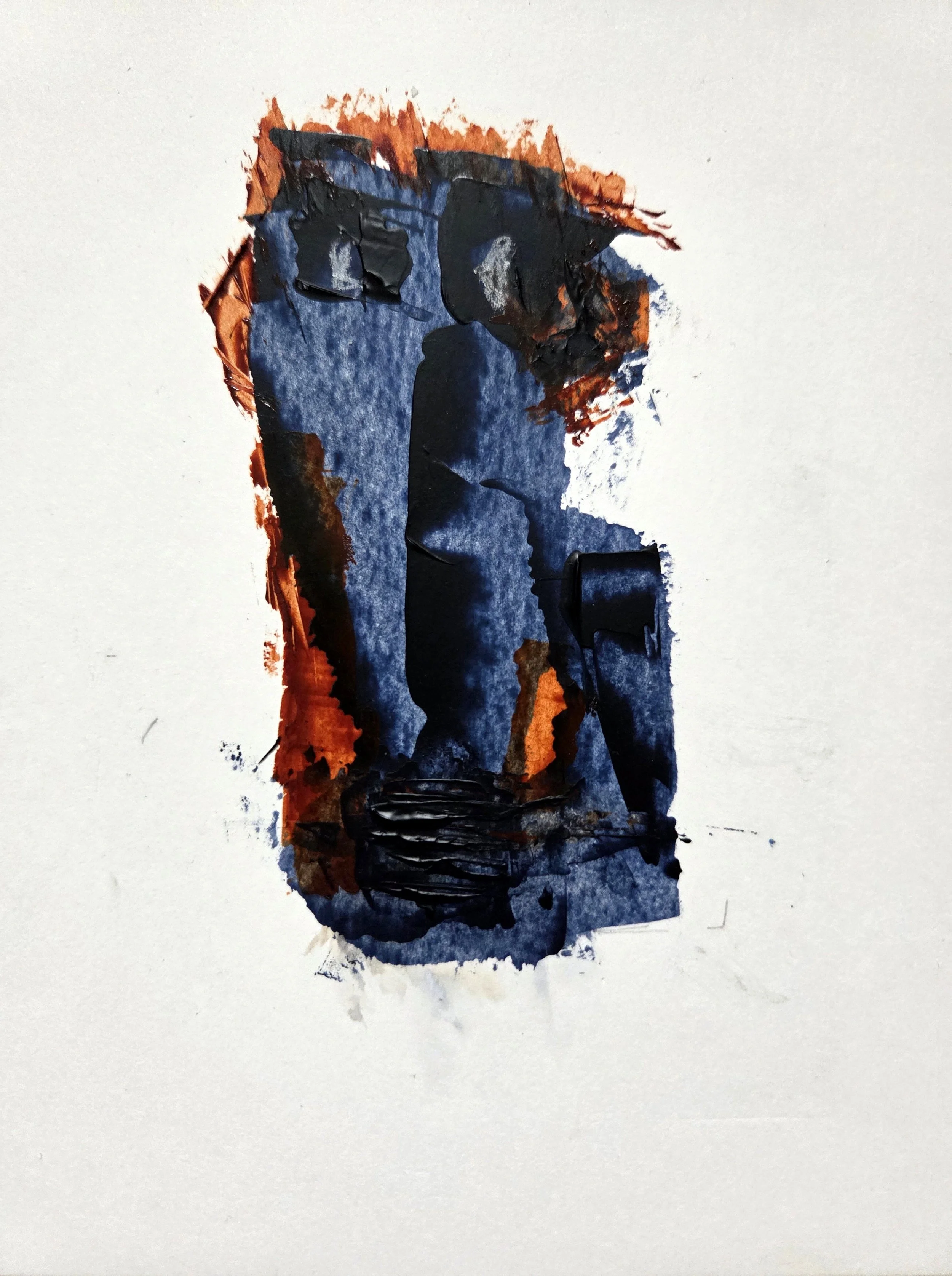 WHAT? - 8 x 6, on mixed media paper