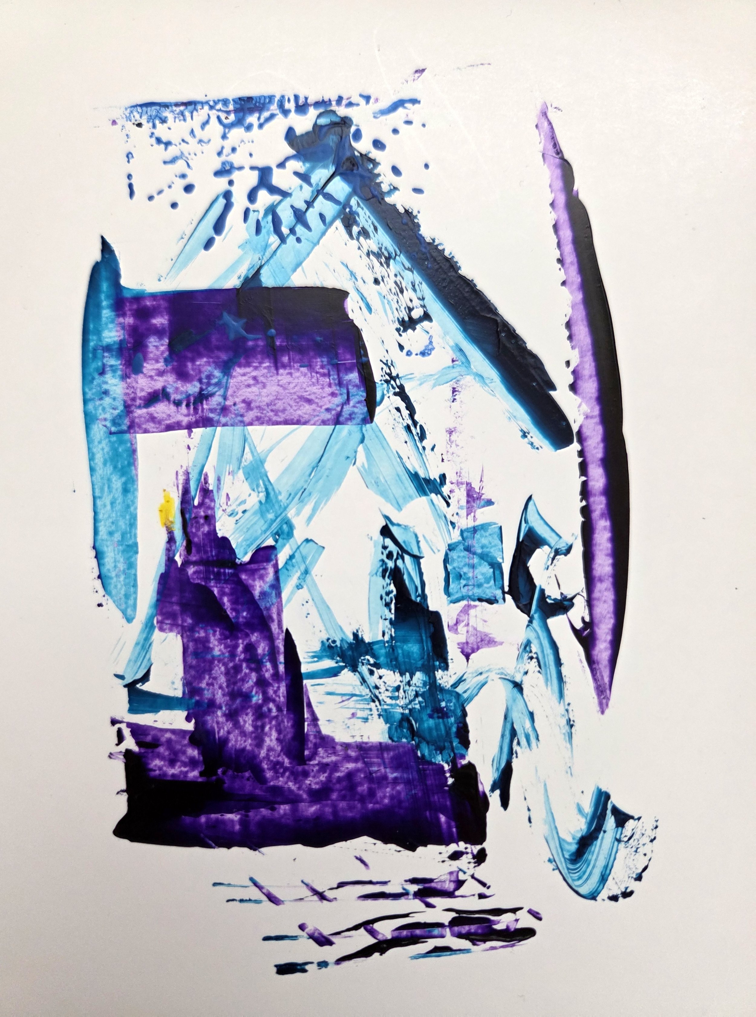 Homage to the King - 7 x 5, Mixed Media (acrylic and neocolor wax pastels) on cardstock, 2026