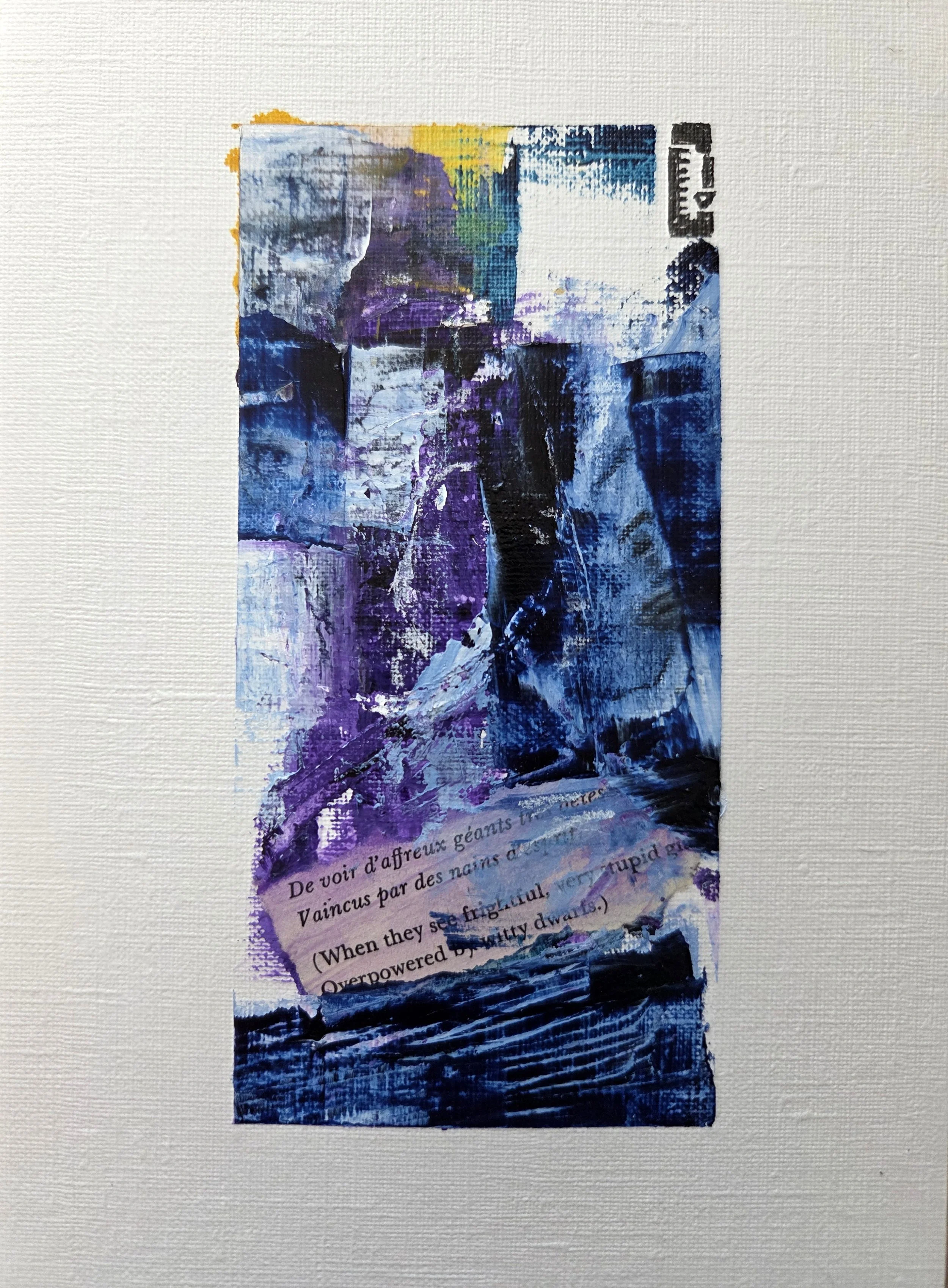 Mood Swings - 8.5 x 5.5, Mixed Media (acrylic, ink, charcoal pencils, text on paper) on oil and acrylic paper, 2026