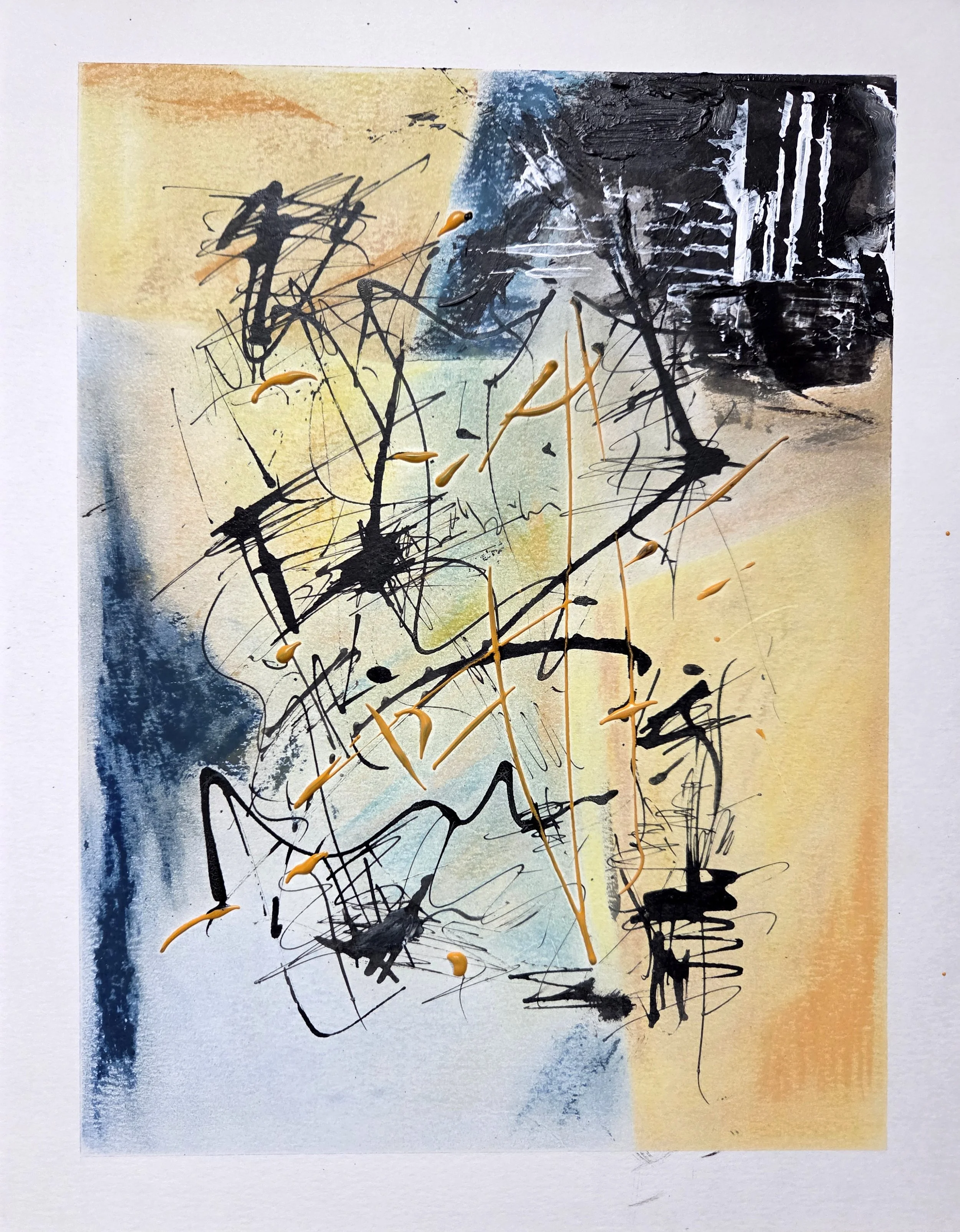 The Great Discontent - 11 x 14, Mixed Media (acrylic, ink, soft pastels, oil pastels) on mixed media paper, 2026