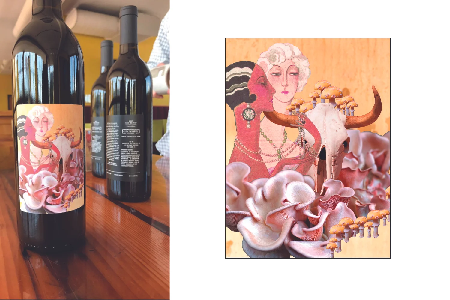  My wine bottle and wine label featured on a red wine mix for Pride, June 2017 for Chicago City Winery. 