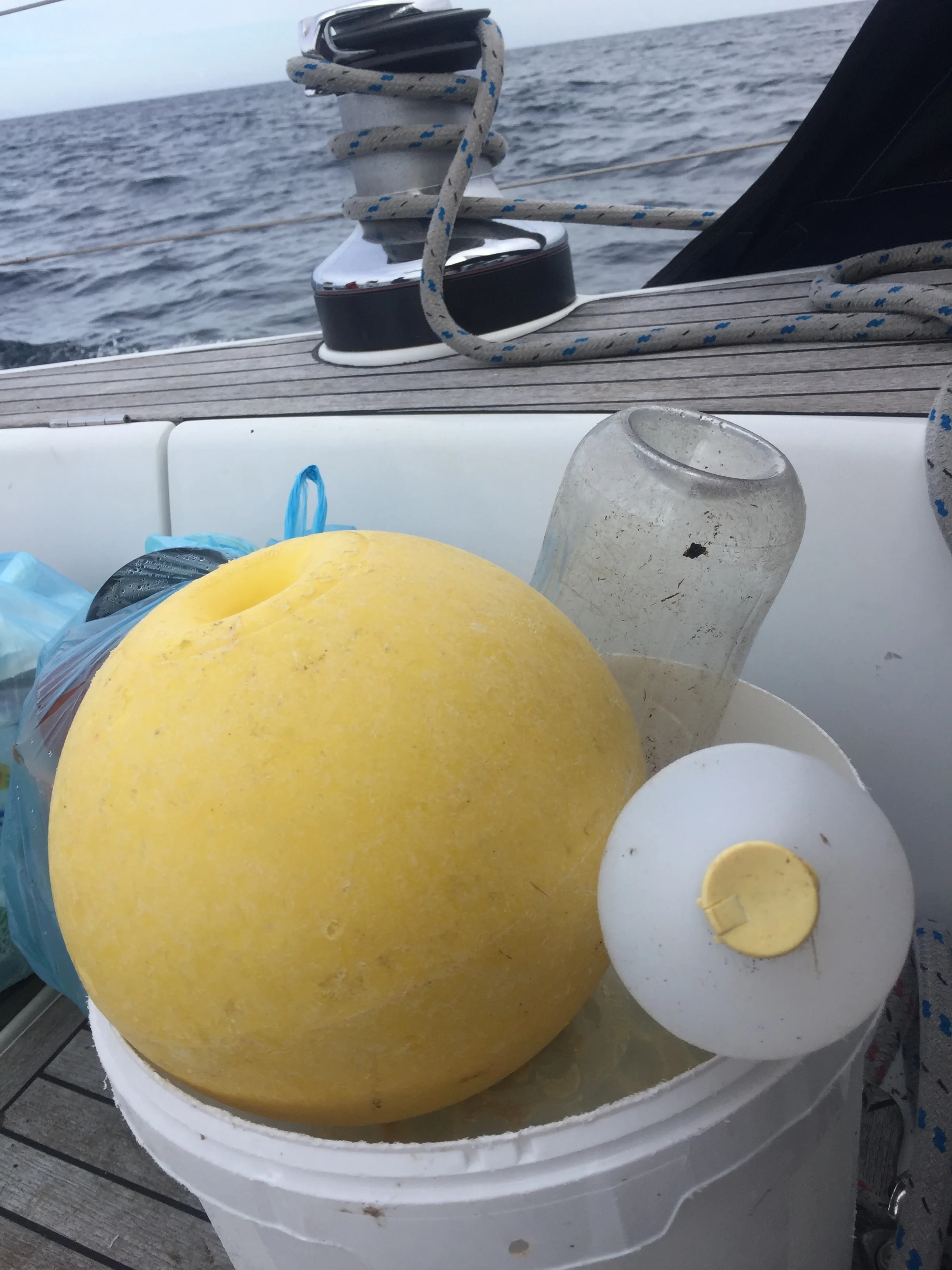 Plastic that me and my friends picked along the coast of Lofoten this summer to bring back to the mainland for recycling. 
