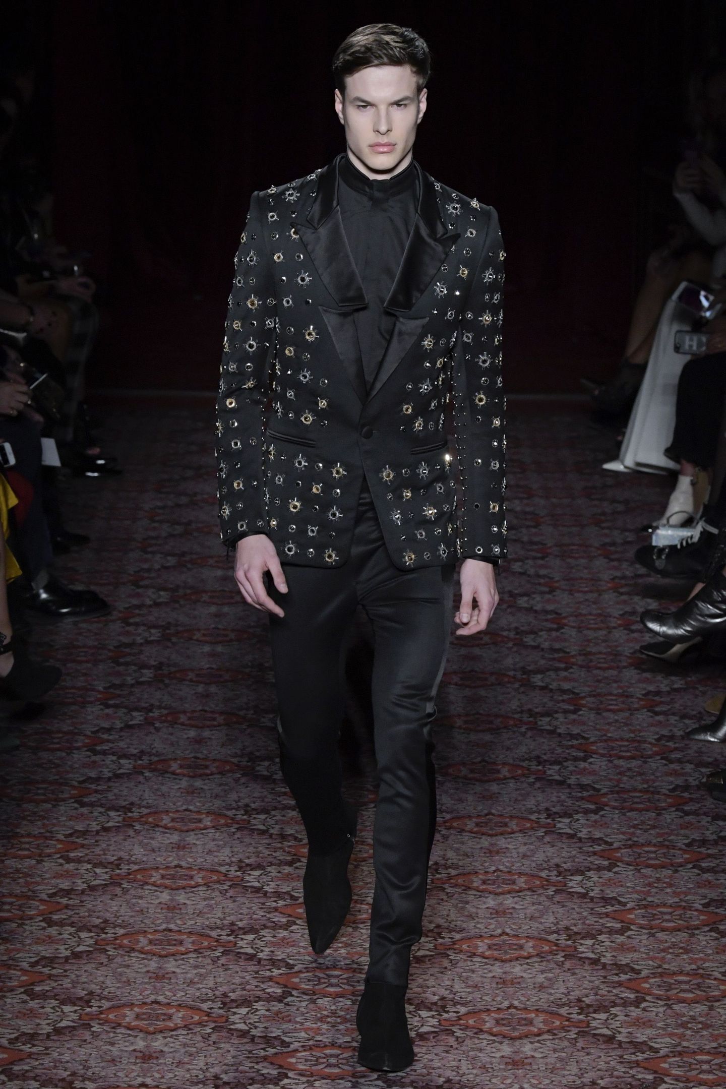 Charmed suit with some sheen. Julien Macdonald, Courtesy of Vogue. 