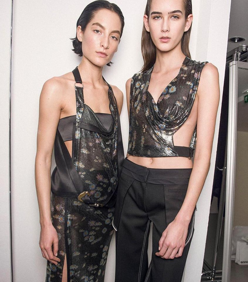 Paco Rabanne's collection of floral metal mesh designs hit Just One Eye immediately after debuting on the runway - but of course.