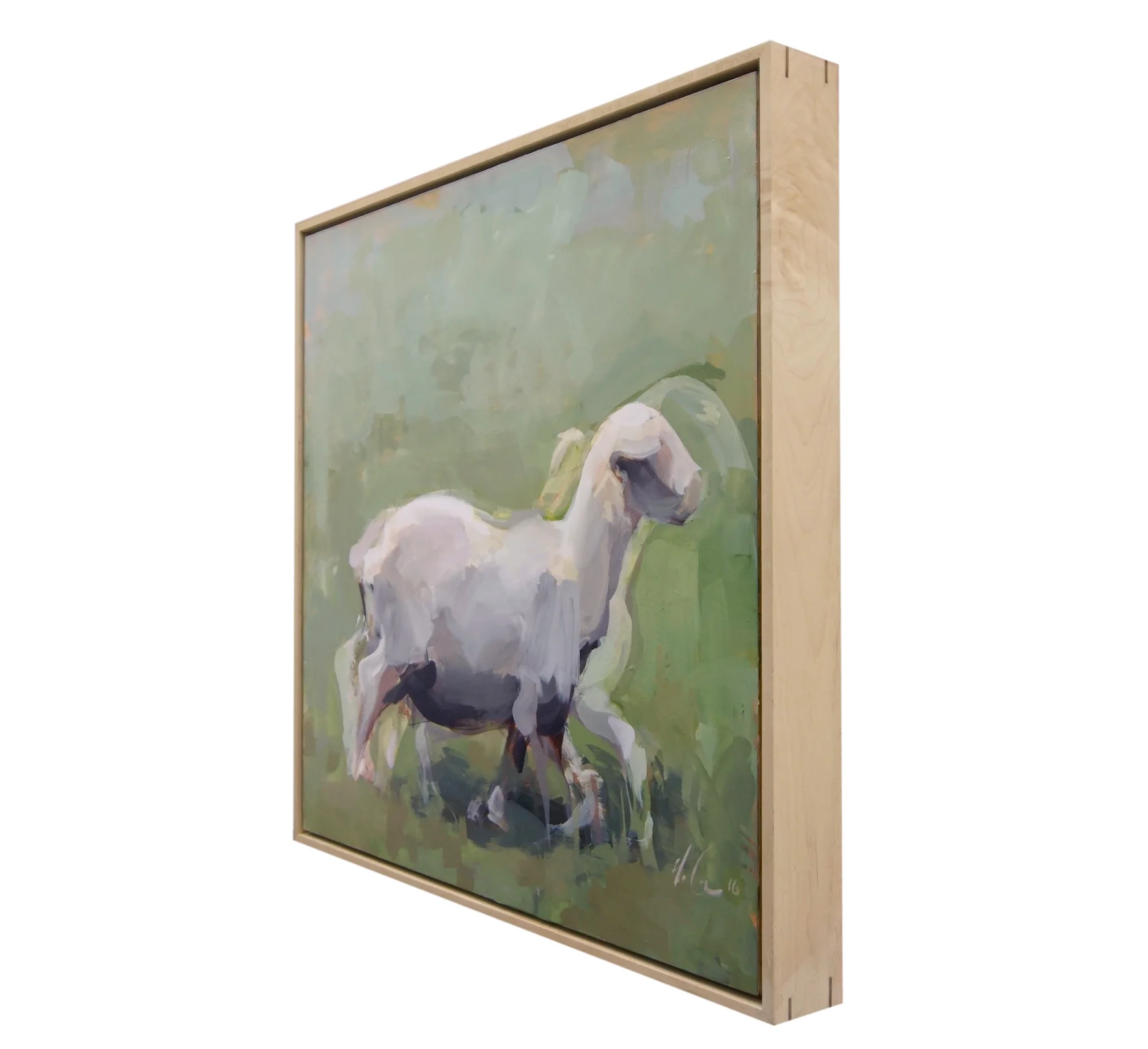mark-crenshaw-one-sheep-walking-modern-maple-frame-side-view.jpg