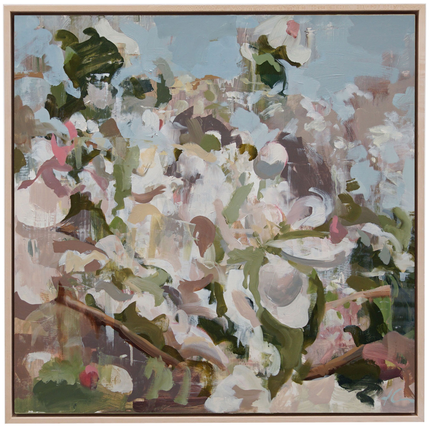 mark-crenshaw-one-sheep-walking-modern-maple-frame-closeup.jpg