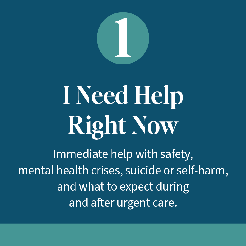 SUPPORT PATHWAY 1: I NEED HELP RIGHT NOW