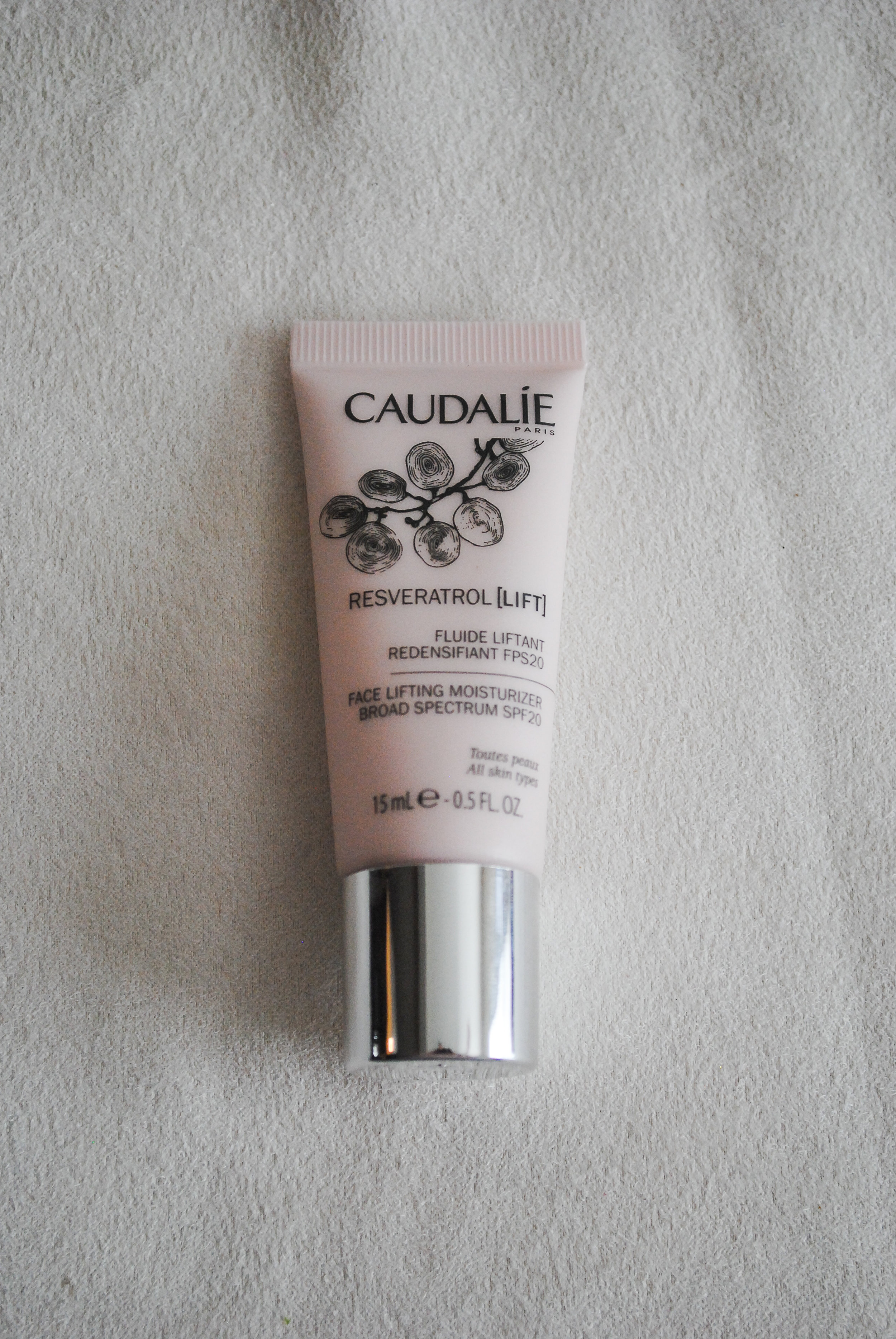 CAUDALIE- Resveratrol Lift Face Lifting Moisturizer Broad Spectrum SPF 20 What it claims to do: This is anti-aging daytime moisturizer that combines resveratrol and hyaluronic acid to visibly lift, firm, and plump skin. I have been using this moisturizer as a face primer and love it! It has everything that I want in a daytime moisturizer. I love that it has SPF in it as well as works as a face lifting cream all well giving me the perfect base for makeup. I have combination skin so I also appreciate that it doesn't leave my skin feeling oily or greasy. 