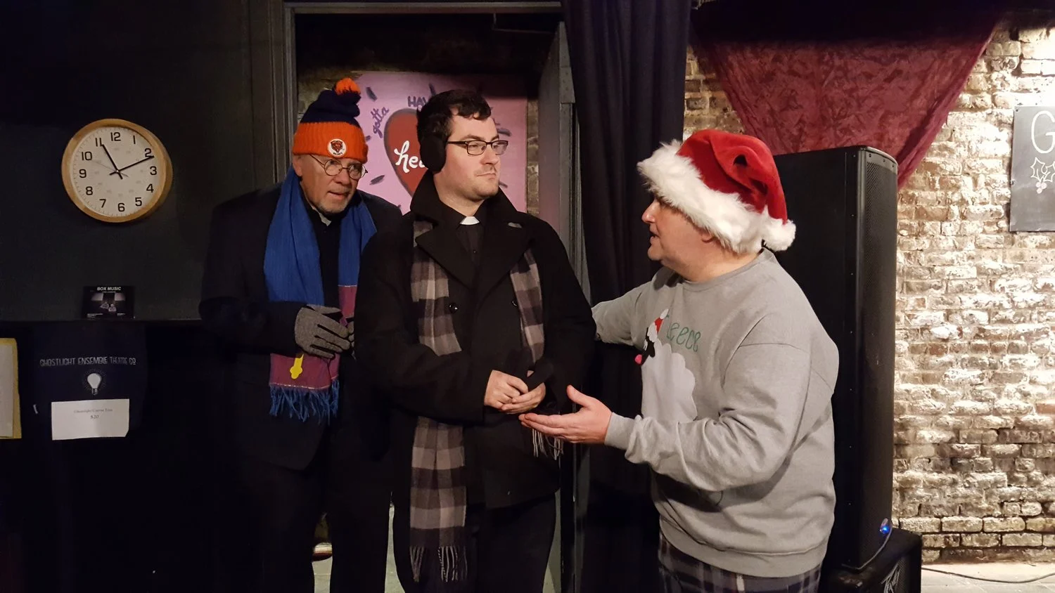Michael Wagman, center, in Ghostlight's 2016 production of "Krampus!"