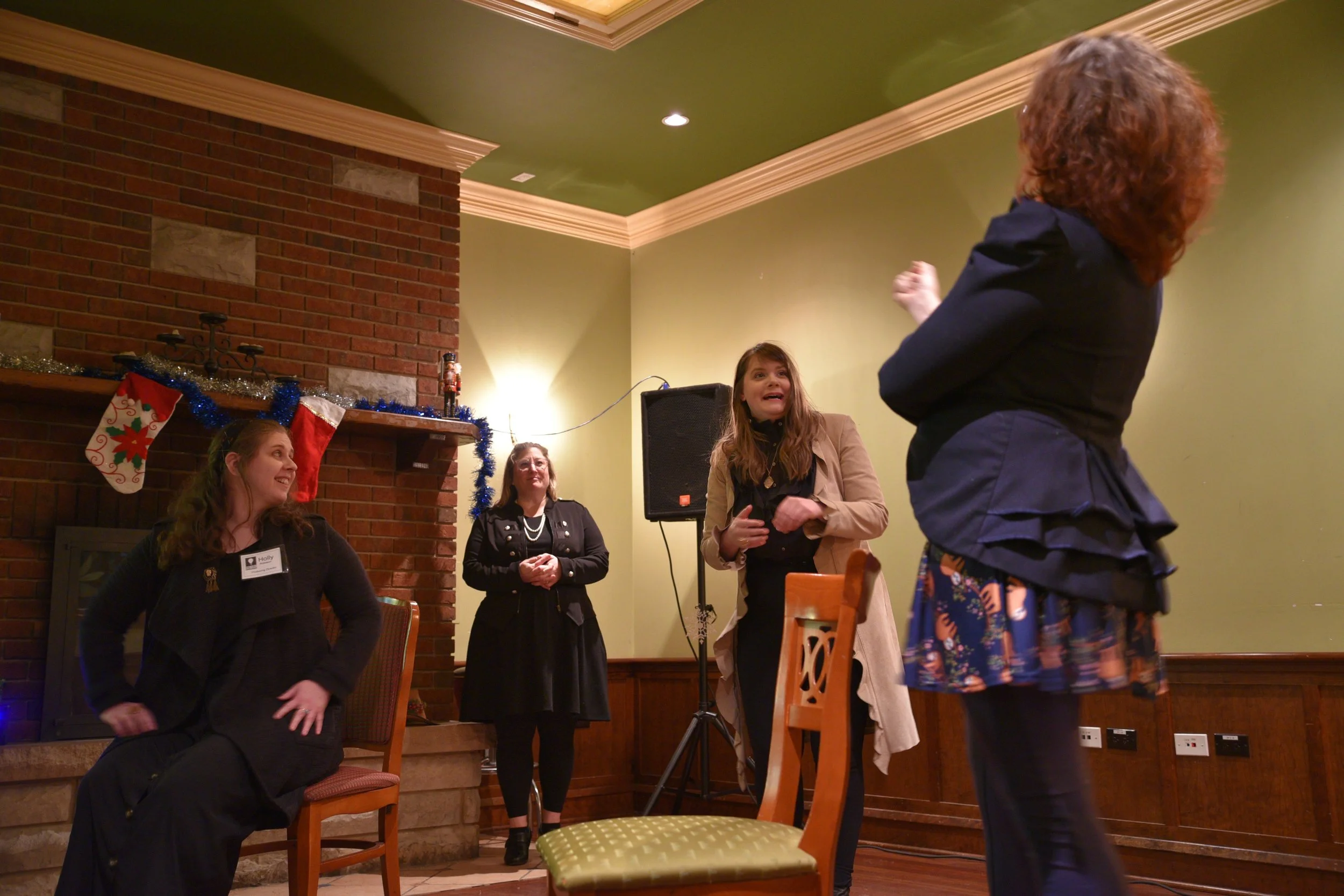  Improvised Jane Austen performs at the 2022 Holiday Cabernet. 