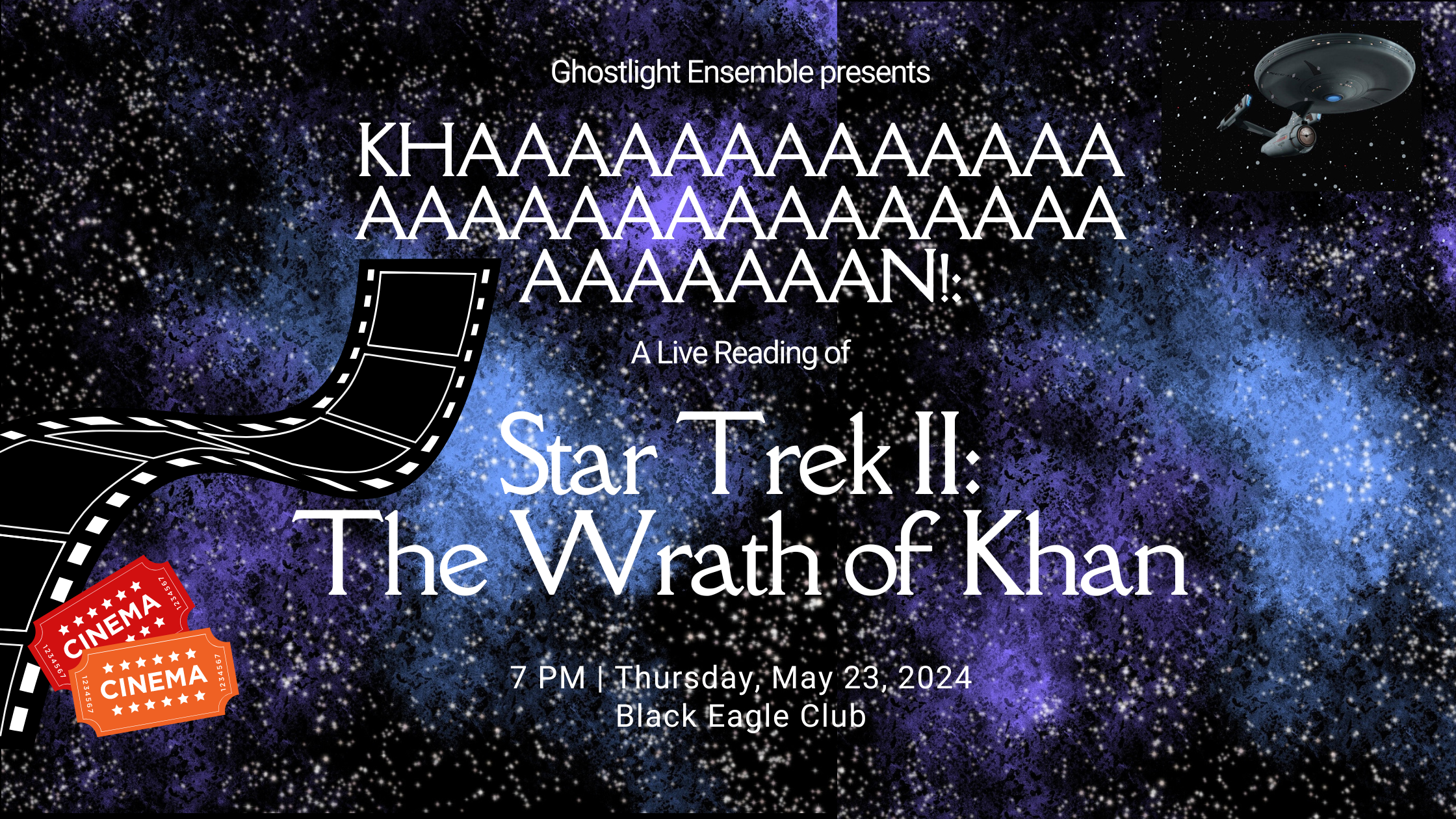   Coming later in May: A live reading of Star Trek II  