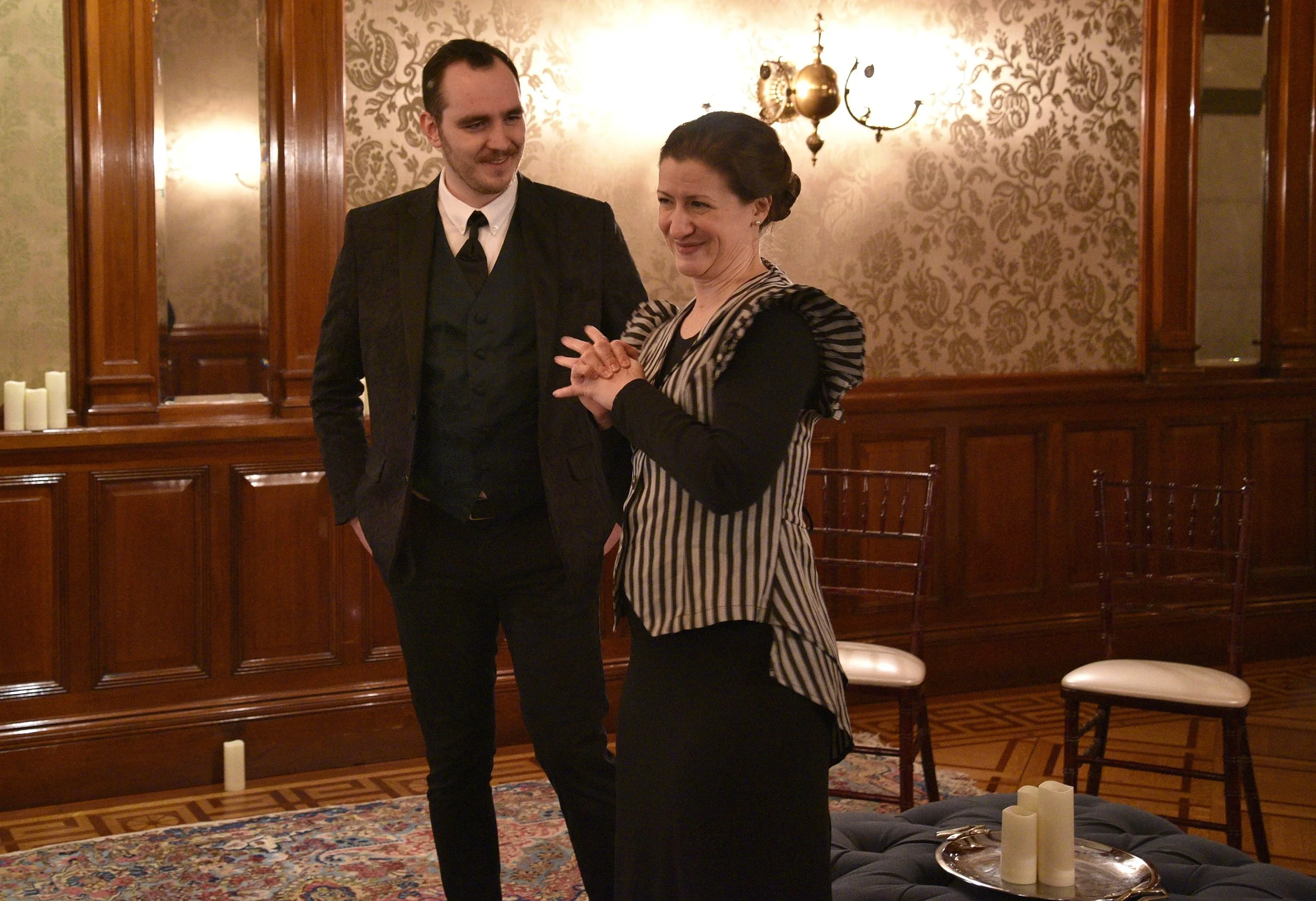  The Spirit Bride  was part of Ghostlight Ensemble’s   Holiday Spirits   ,  written by Maria Burnham, and took place at the Driehaus Museum on Thursday, December 11 and Friday, December 12, 2025. (Photos by Maria Burnham) 