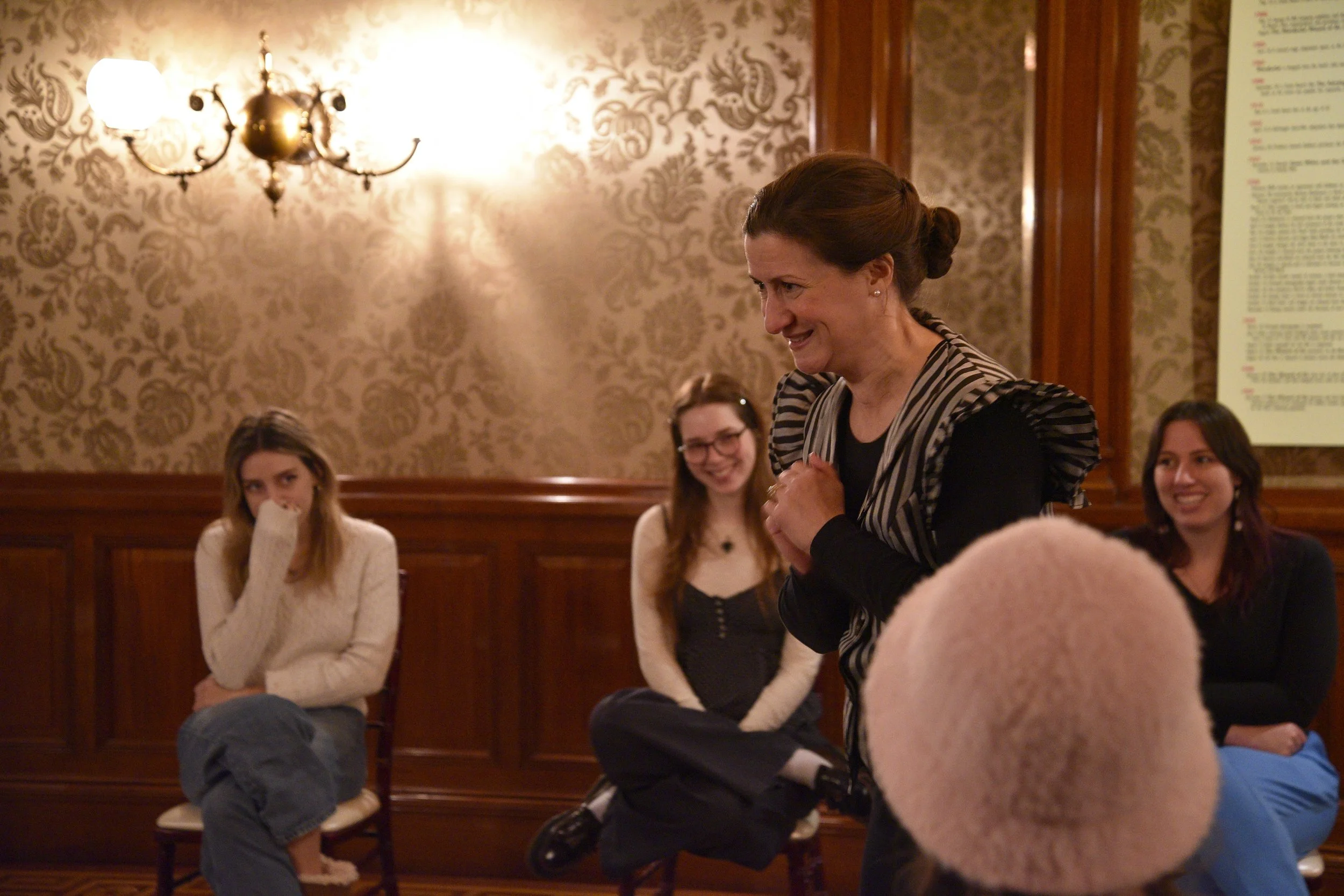   The Spirit Bride  was part of Ghostlight Ensemble’s   Holiday Spirits   ,  written by Maria Burnham, and took place at the Driehaus Museum on Thursday, December 11 and Friday, December 12, 2025. (Photos by Maria Burnham) 