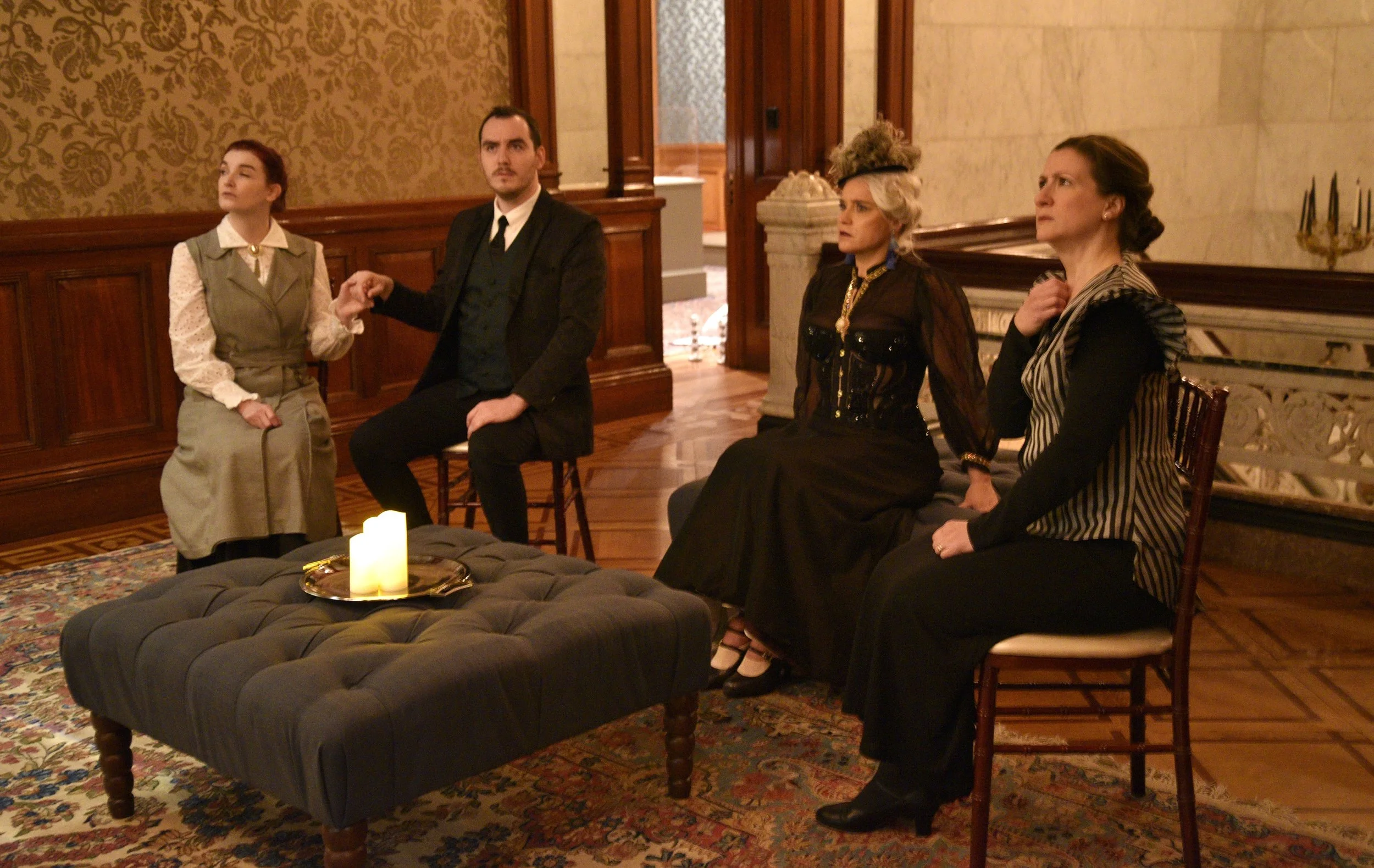   The Spirit Bride  was part of Ghostlight Ensemble’s   Holiday Spirits   ,  written by Maria Burnham, and took place at the Driehaus Museum on Thursday, December 11 and Friday, December 12, 2025. (Photos by Maria Burnham) 