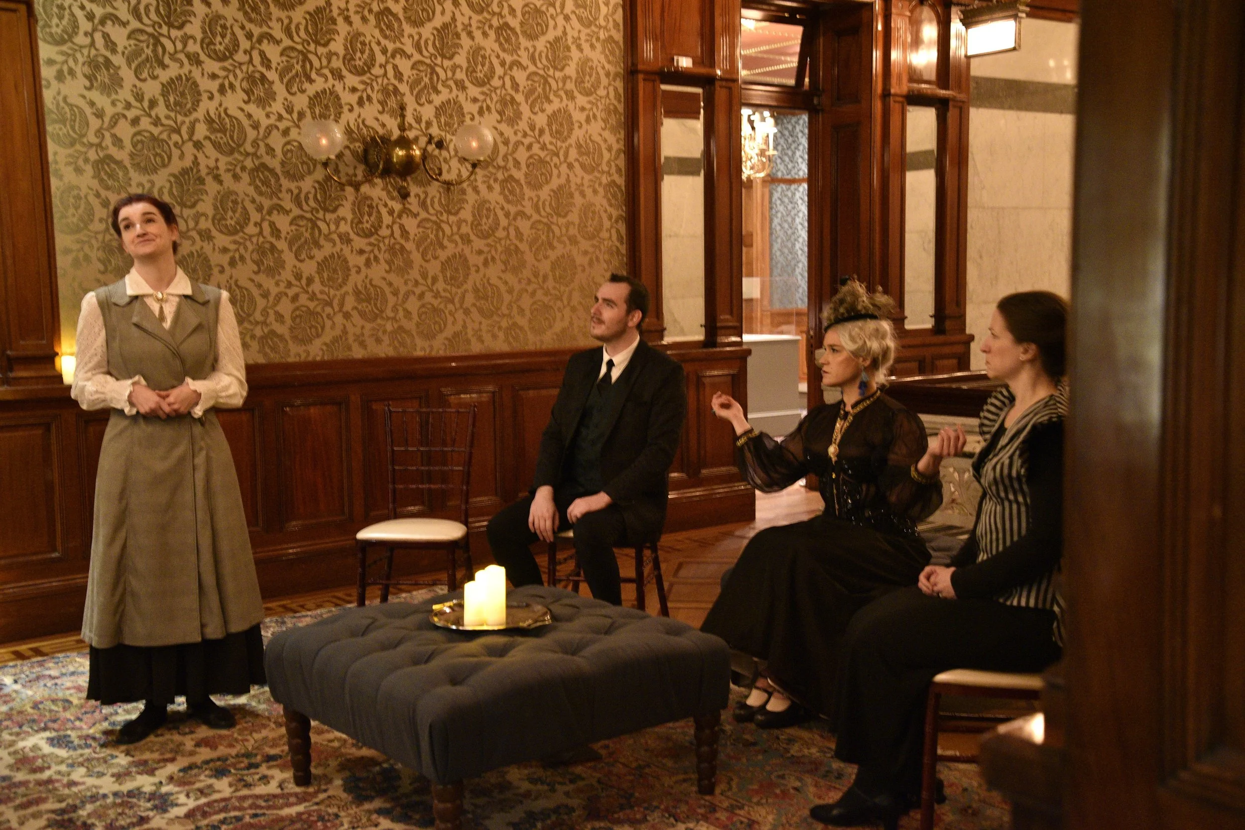   The Spirit Bride  was part of Ghostlight Ensemble’s   Holiday Spirits   ,  written by Maria Burnham, and took place at the Driehaus Museum on Thursday, December 11 and Friday, December 12, 2025. (Photos by Maria Burnham) 