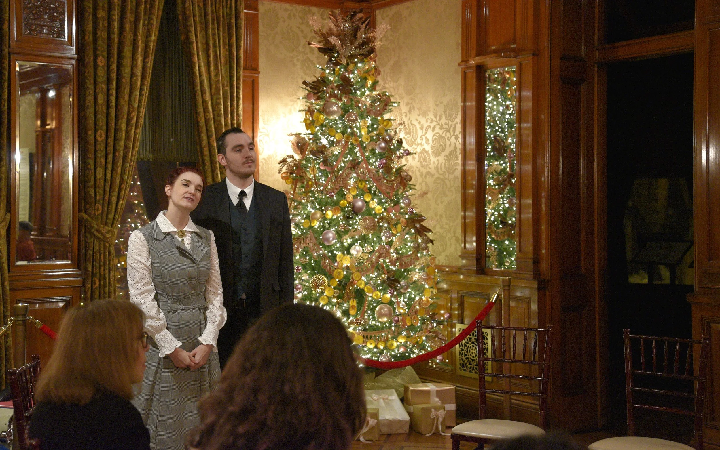   The Spirit Bride  was part of Ghostlight Ensemble’s   Holiday Spirits   ,  written by Maria Burnham, and took place at the Driehaus Museum on Thursday, December 11 and Friday, December 12, 2025. (Photos by Maria Burnham) 