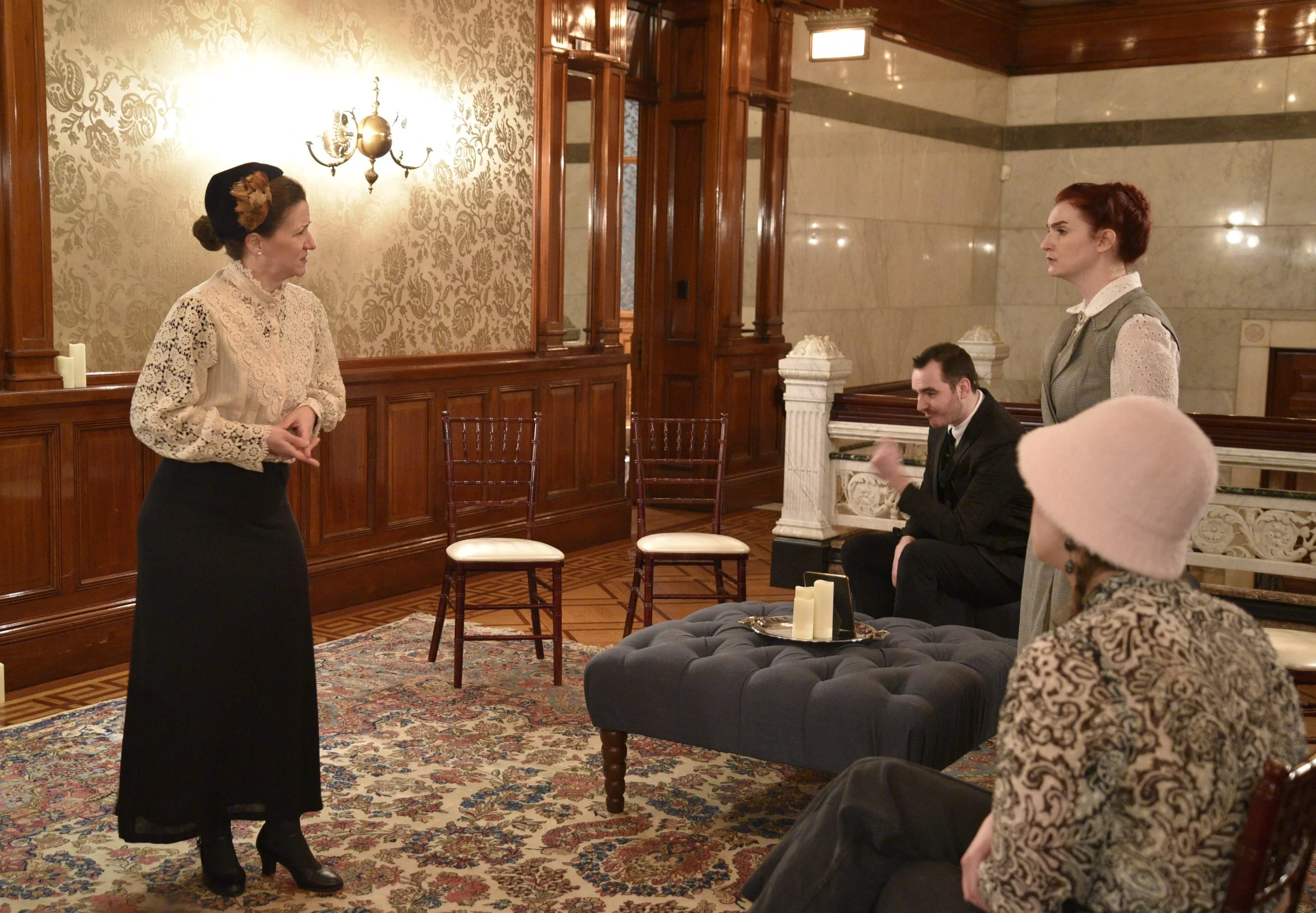   The Spirit Bride  was part of Ghostlight Ensemble’s   Holiday Spirits   ,  written by Maria Burnham, and took place at the Driehaus Museum on Thursday, December 11 and Friday, December 12, 2025.  (Photos by Maria Burnham)  
