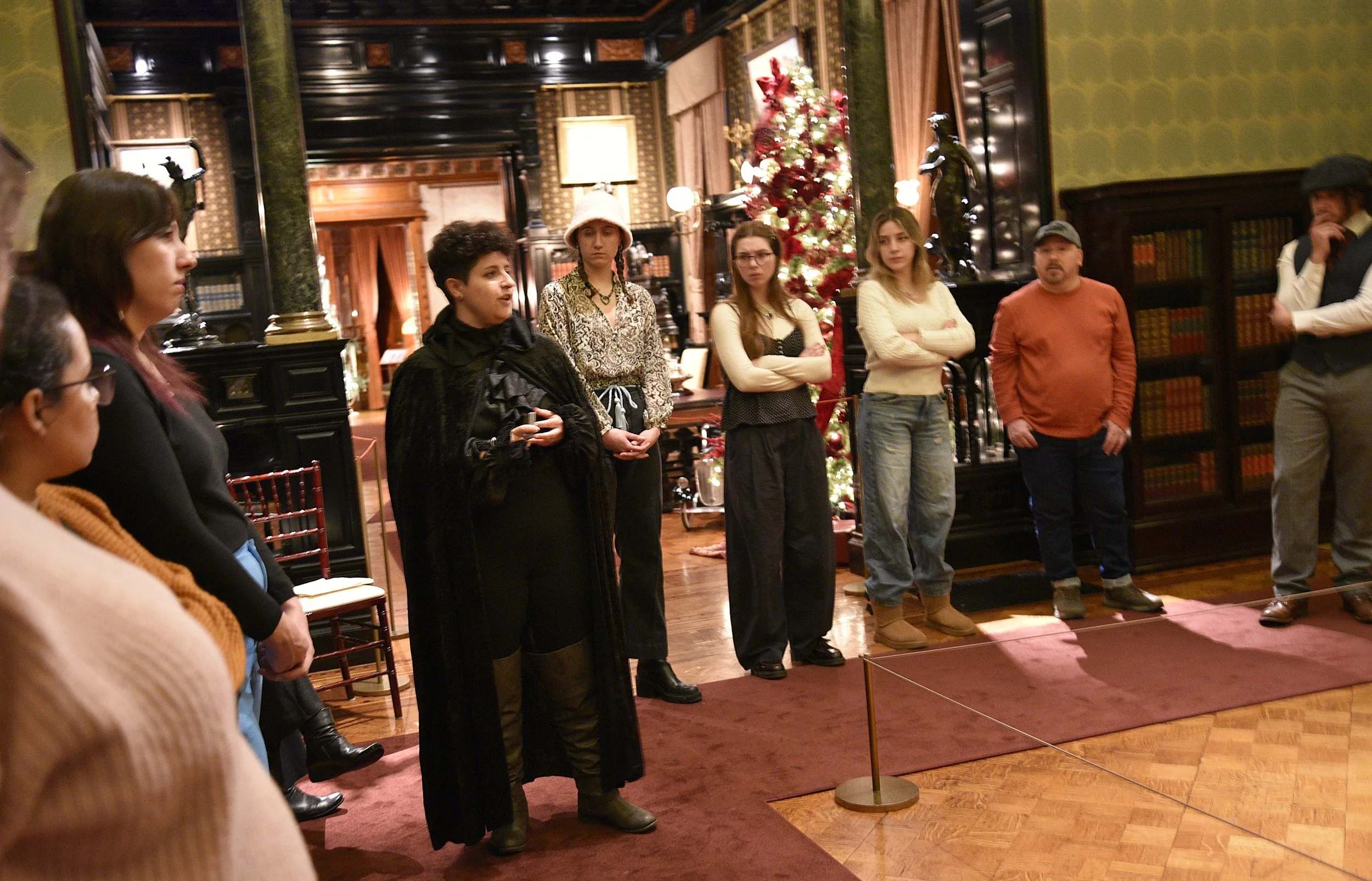   The Ghost of the Cross-Roads  was part of Ghostlight Ensemble’s   Holiday Spirits   ,  written by Maria Burnham, and took place at the Driehaus Museum on Thursday, December 11 and Friday, December 12, 2025.  (Photos by Maria Burnham)  