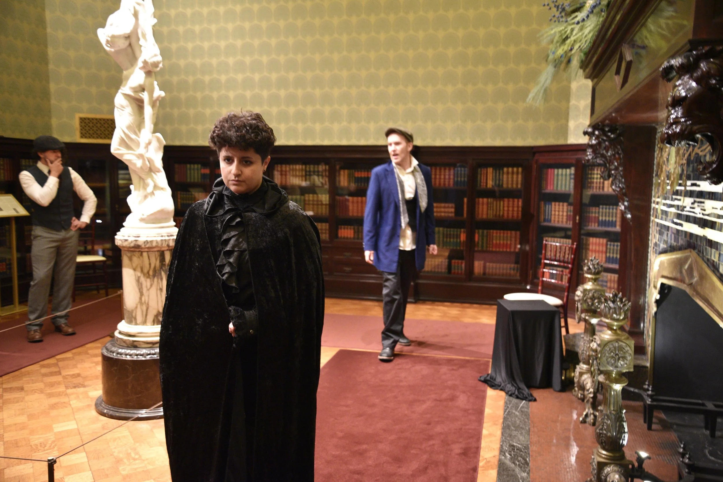   The Ghost of the Cross-Roads  was part of Ghostlight Ensemble’s   Holiday Spirits   ,  written by Maria Burnham, and took place at the Driehaus Museum on Thursday, December 11 and Friday, December 12, 2025.  (Photos by Maria Burnham)  