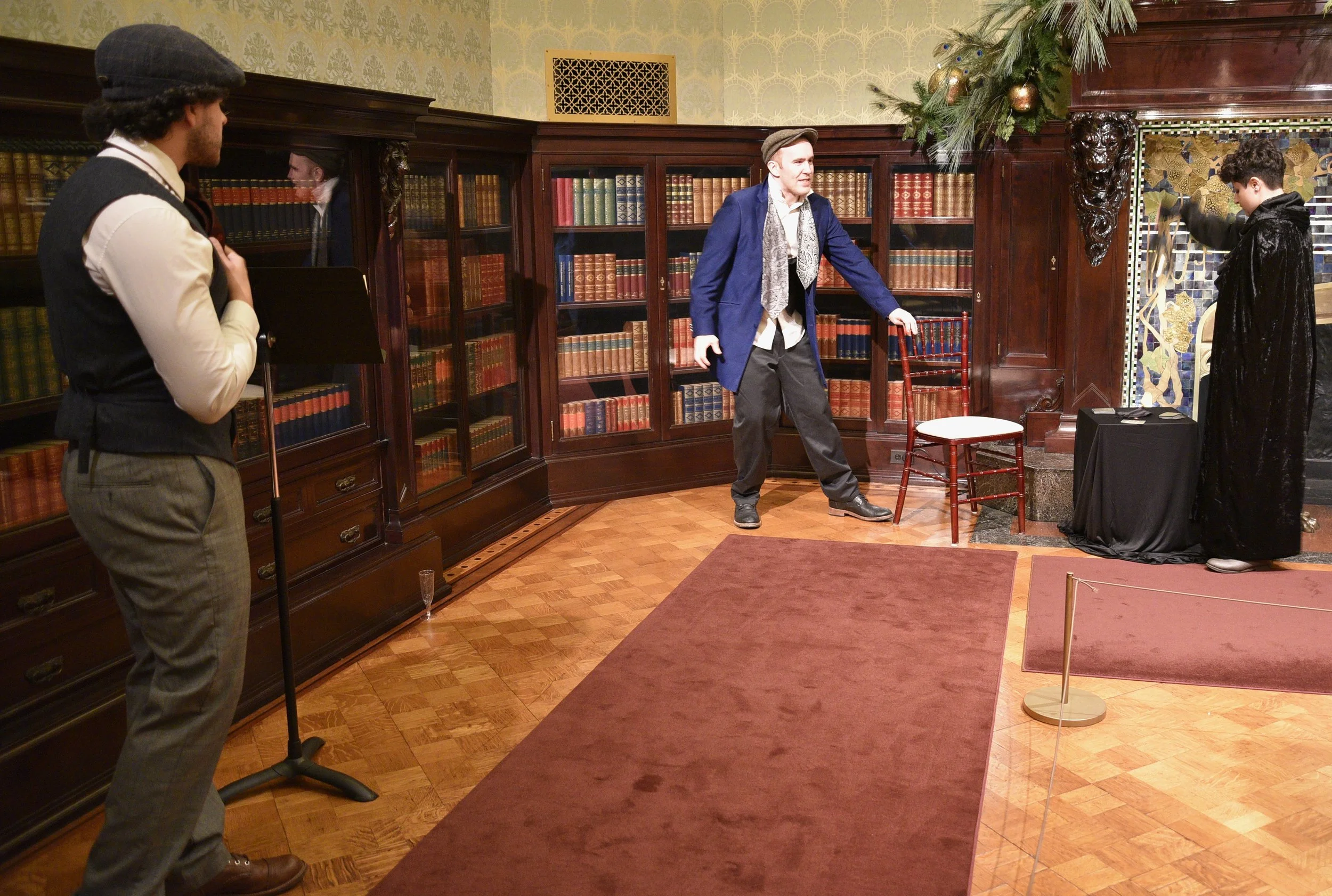   The Ghost of the Cross-Roads  was part of Ghostlight Ensemble’s   Holiday Spirits   ,  written by Maria Burnham, and took place at the Driehaus Museum on Thursday, December 11 and Friday, December 12, 2025.  (Photos by Maria Burnham)  