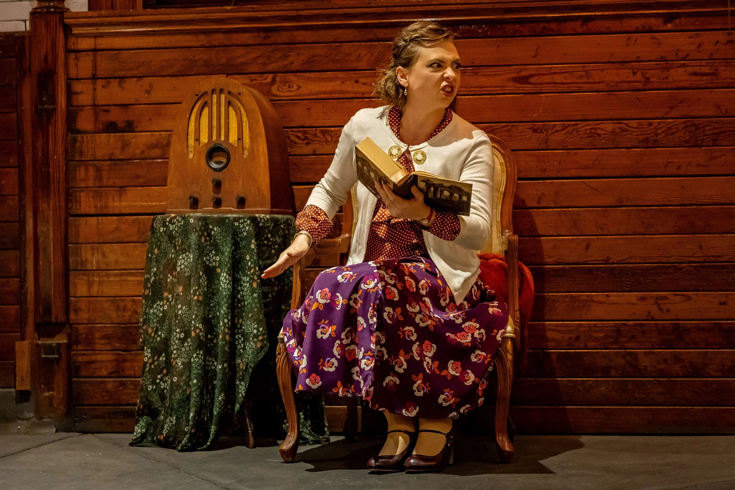  Jean E. Mueller-Burr as Eustasia in Ghostlight Ensemble’s production of   The Dover Road     by A.A. Milne.  (Photo by Alex Albrecht)  