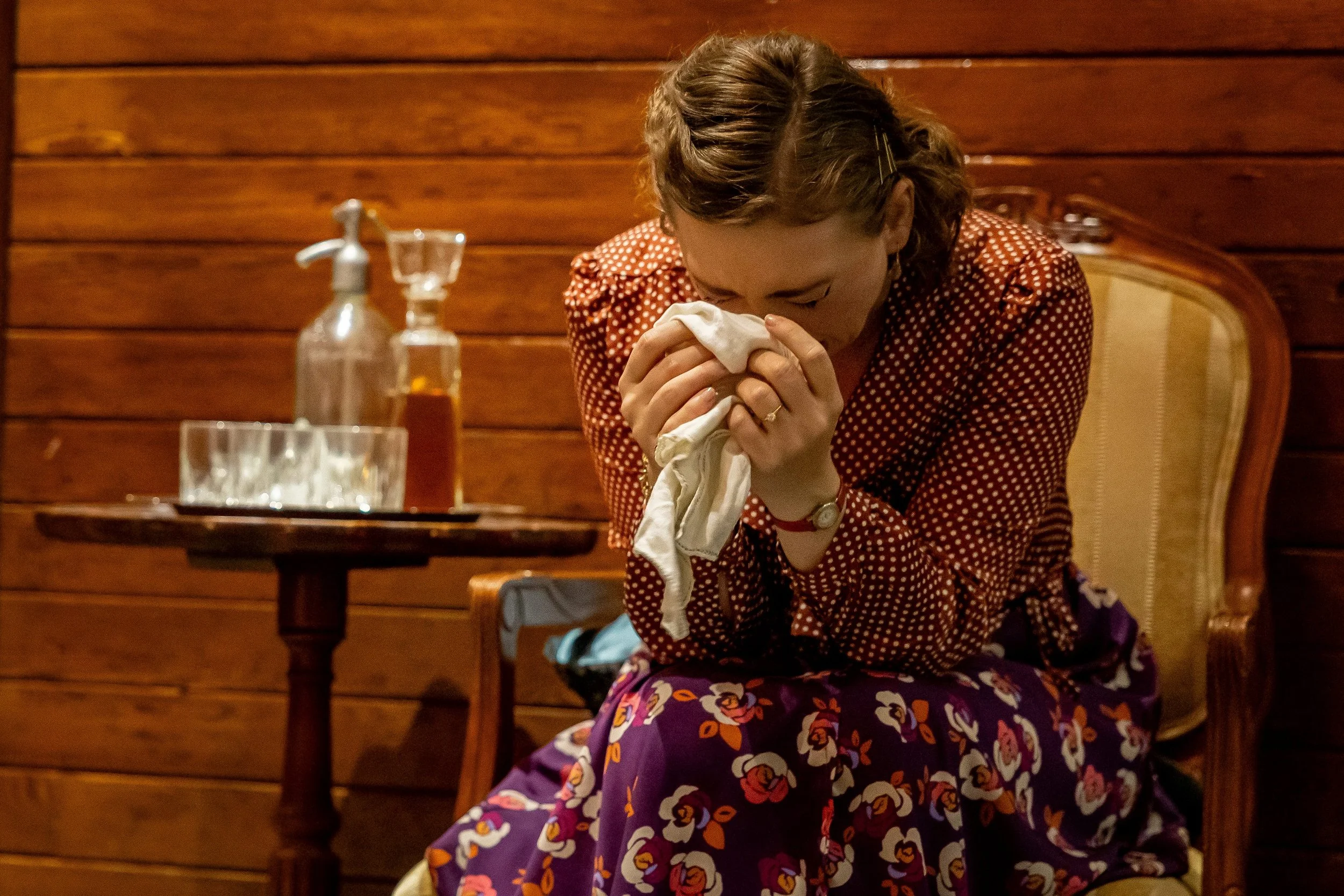  Jean E. Mueller-Burr as Eustasia in Ghostlight Ensemble’s production of   The Dover Road     by A.A. Milne.  (Photo by Alex Albrecht)  