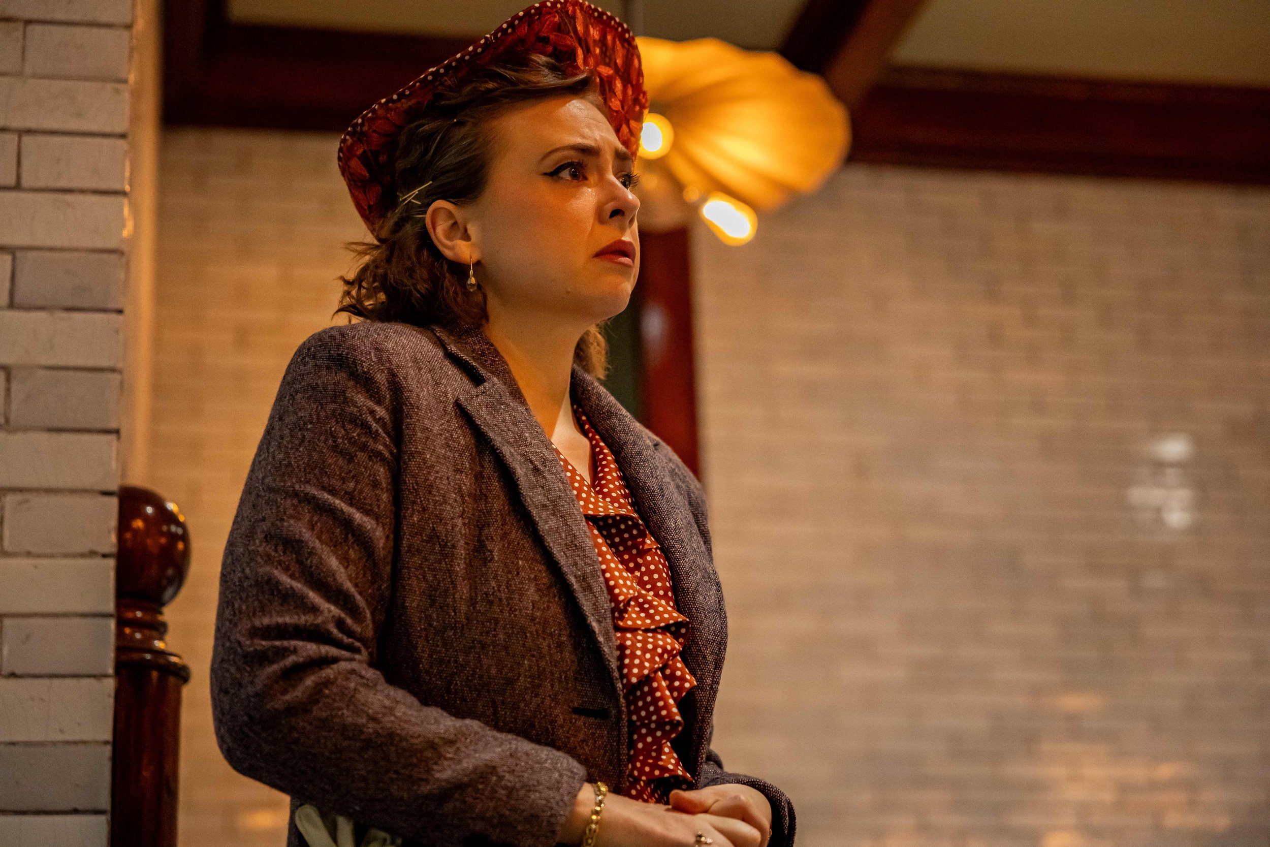  Jean E. Mueller-Burr as Eustasia in Ghostlight Ensemble’s production of   The Dover Road     by A.A. Milne.  (Photo by Alex Albrecht)  