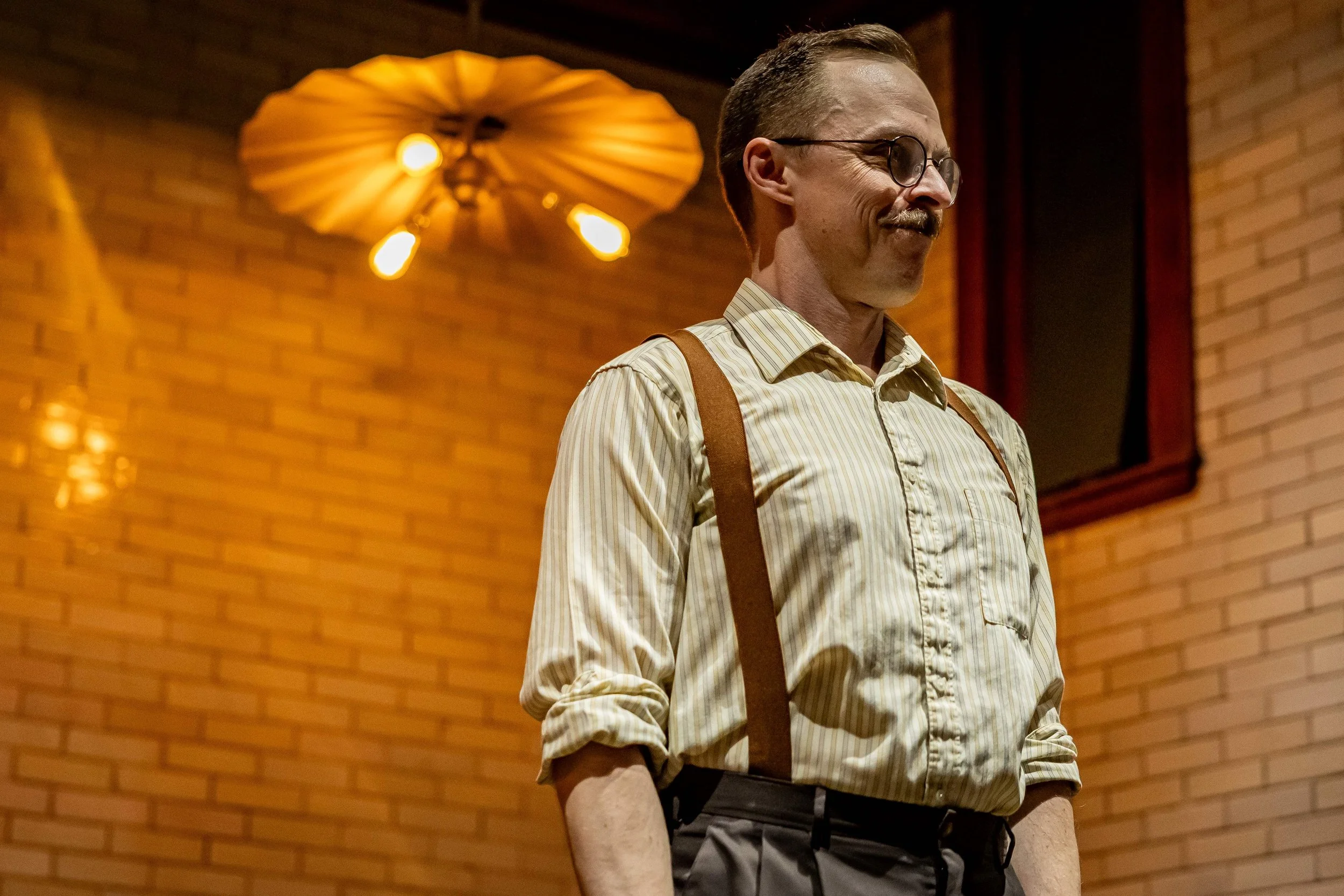  Lukas Felix Schooler as Leonard in Ghostlight Ensemble’s production of   The Dover Road     by A.A. Milne.  (Photo by Alex Albrecht)  