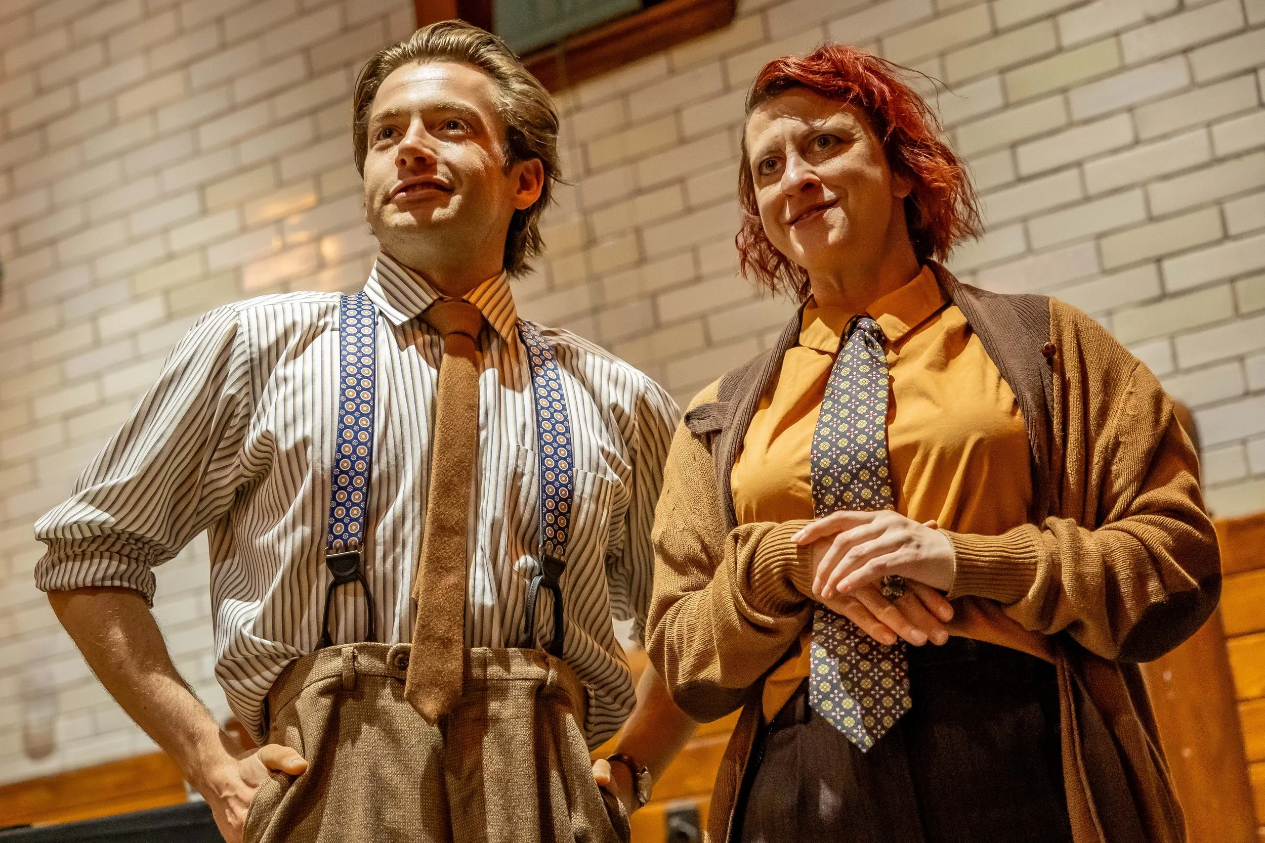  Nick Furlong as Nicholas and Maria Burnham as Latimer in Ghostlight Ensemble’s production of   The Dover Road   at the Glessner House in 2026.  (Photo by Alex Albrecht)  