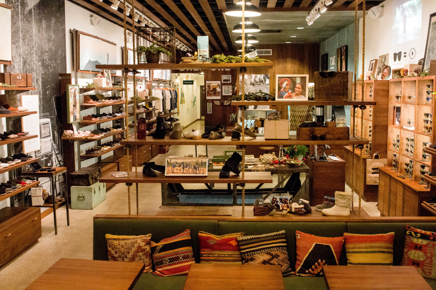 TOMS Shoes Retail Store + Cafe in Chicago Illinois by interior studio Wilder Design Co. — wilder design co.