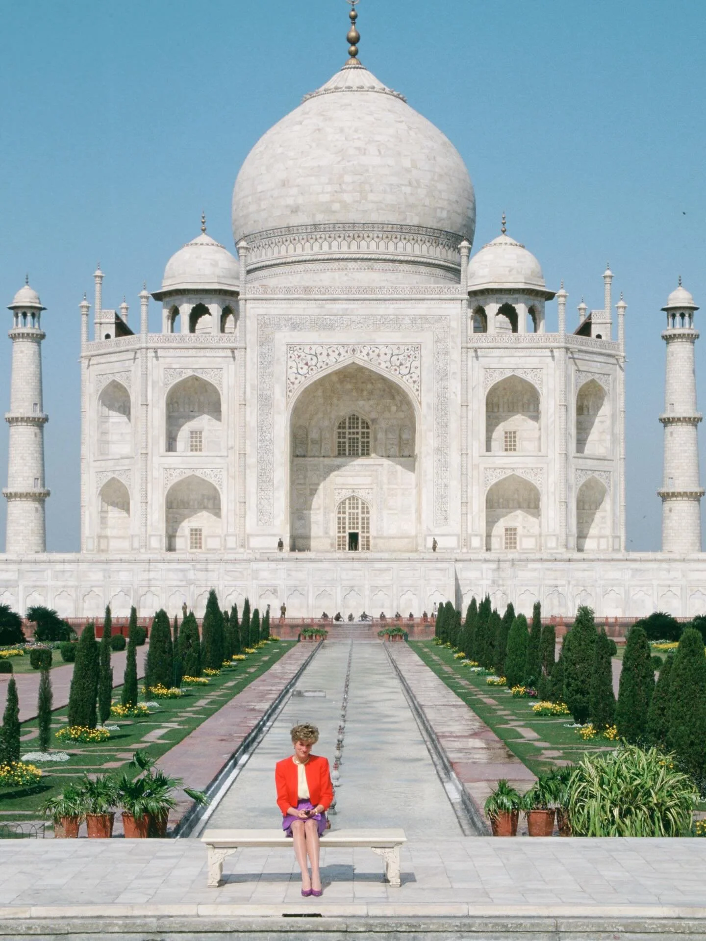 On this day in 1962, Jackie Kennedy visited the Taj Mahal in Agra while on her diplomatic tour of India and Pakistan. She was so enamored by the grand marble mausoleum that she made time to see it twice: once in the morning and again by moonlight.

T