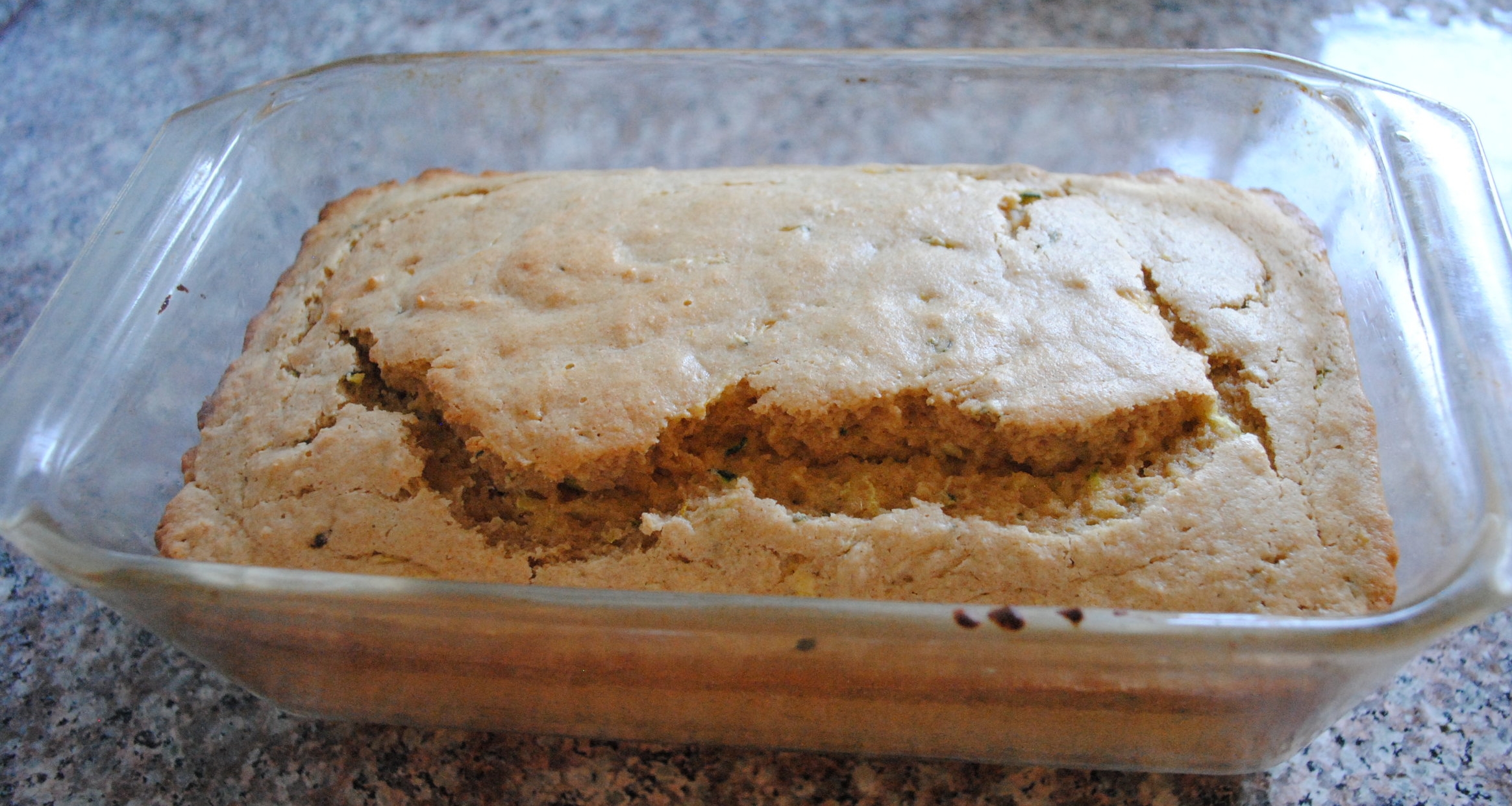 Pour into greased loaf pan and bake.
