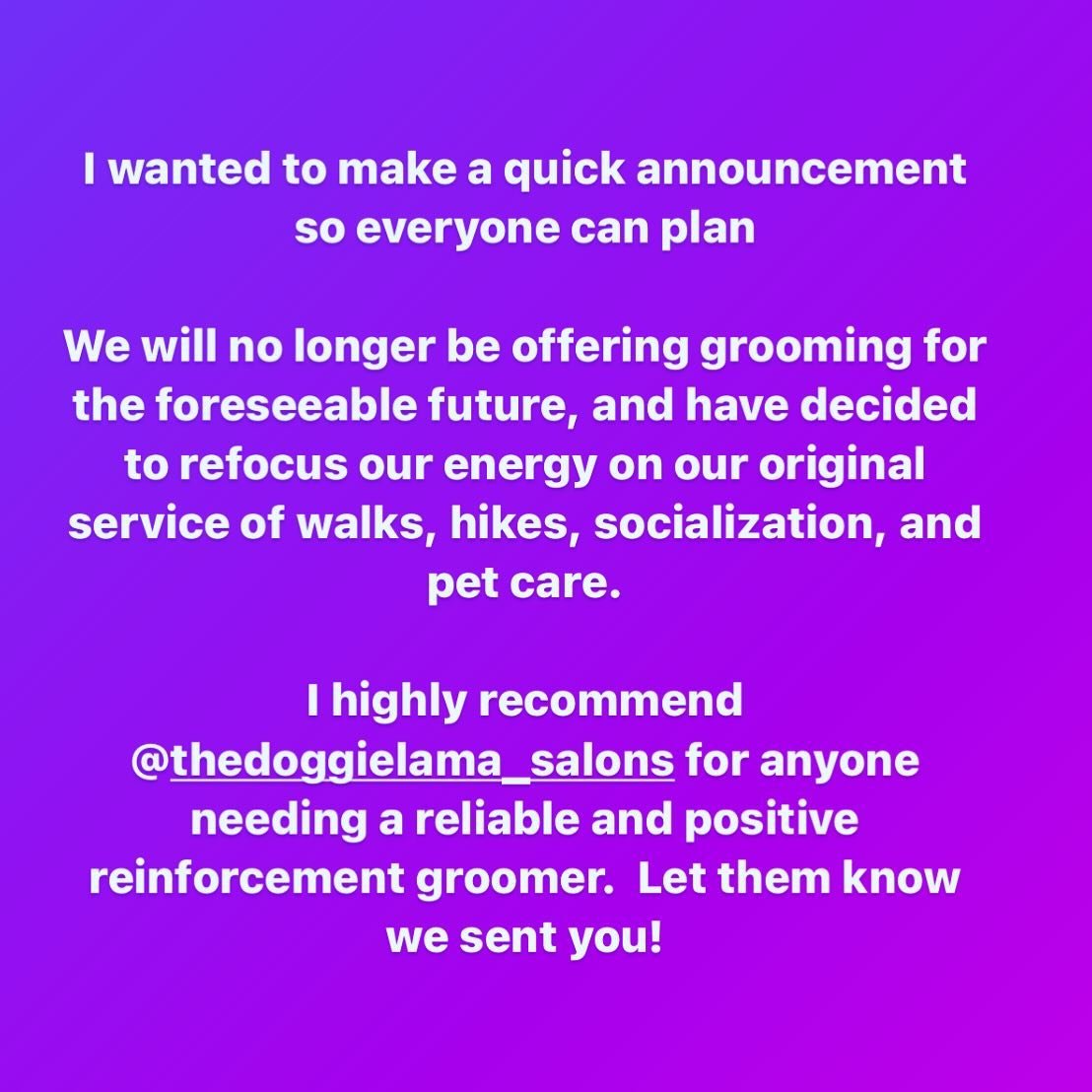 Let @thedoggielama_salons know we sent you!  And thank you for the opportunity to groom your beloved dogs.

#smallbiz #dogwalking #rva #grooming