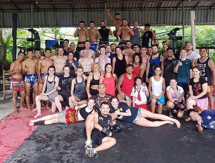 Charn Chai gym in Pai. Big group!!! 