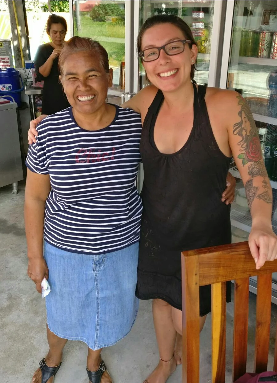 Met this lady when I first got to Thailand, in Kho Samui. She was a sweetheart and I used to go there for lunch. Treated us like her own kids!