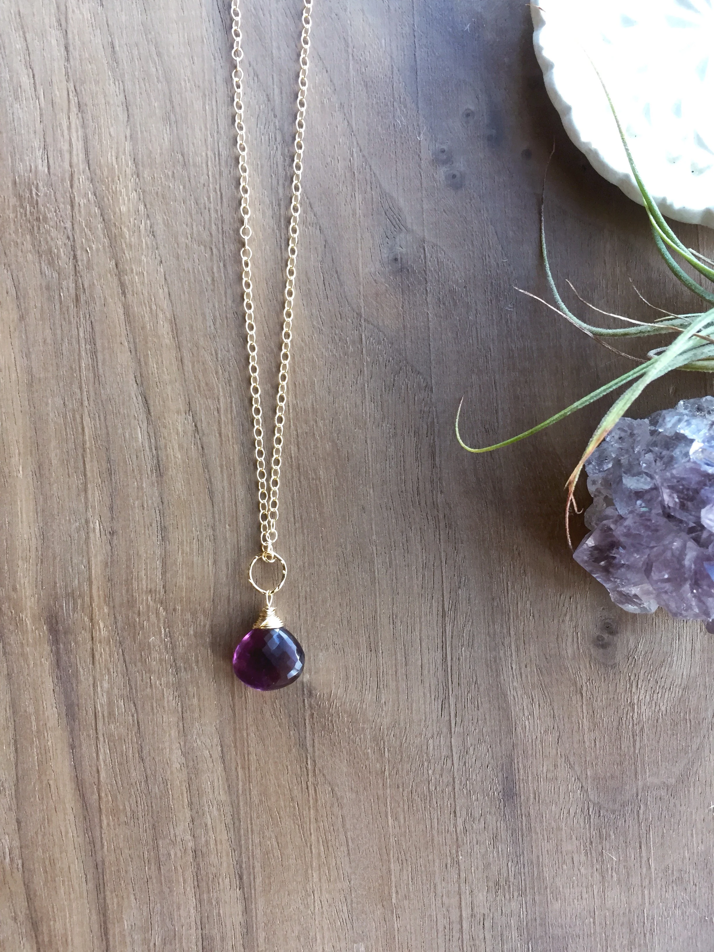 Willapa Necklace - Purple Fluorite
