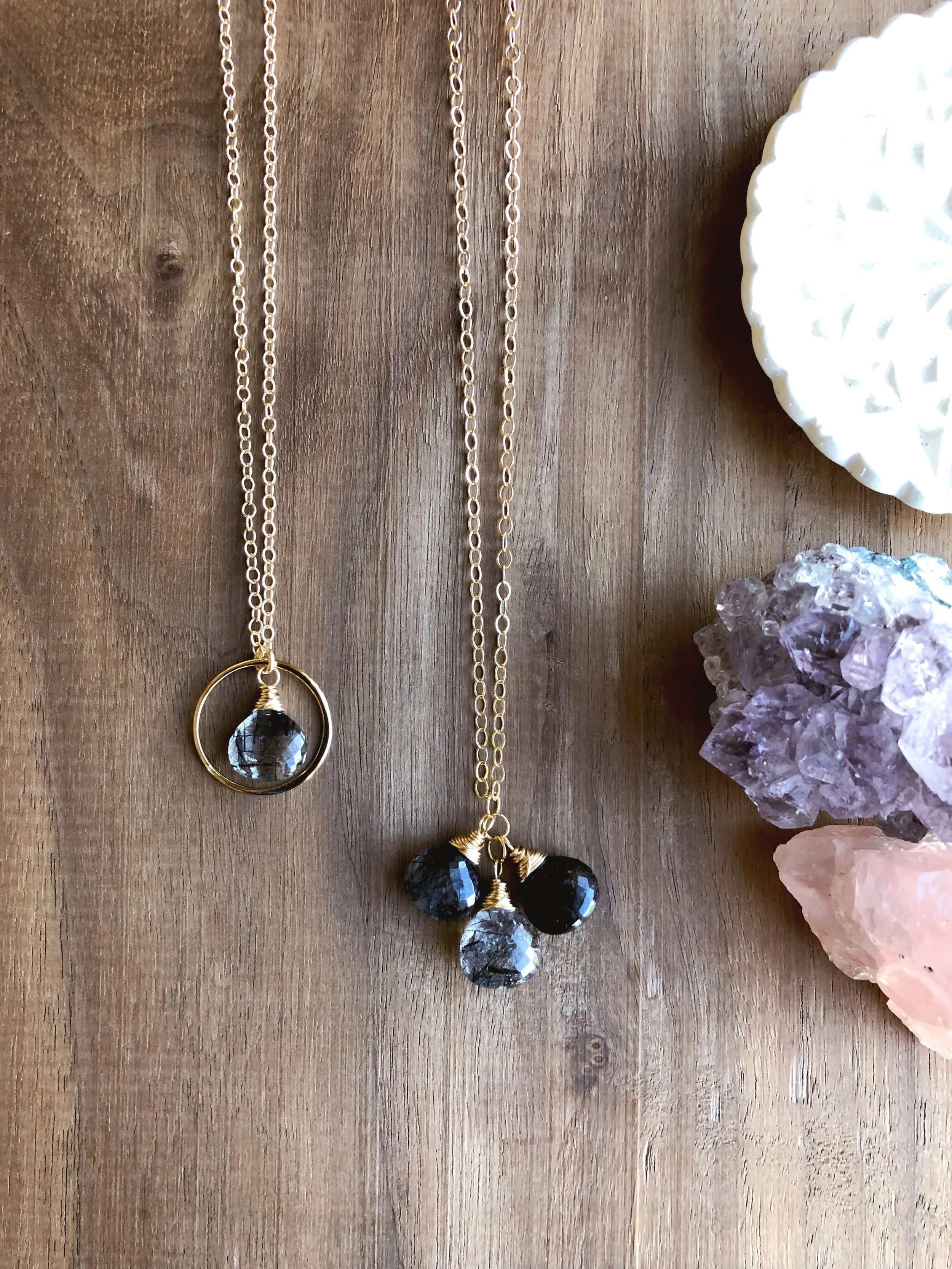 Maria Necklace - gem cluster