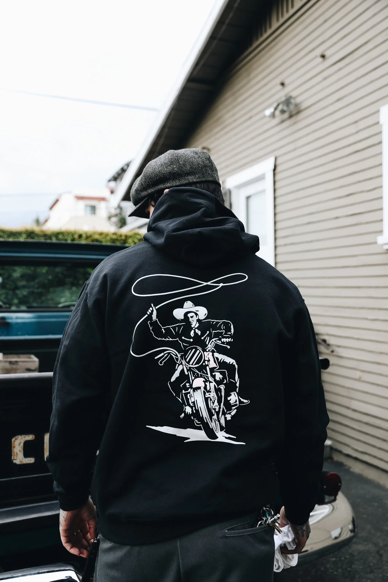 Black Cowboy Hoodie