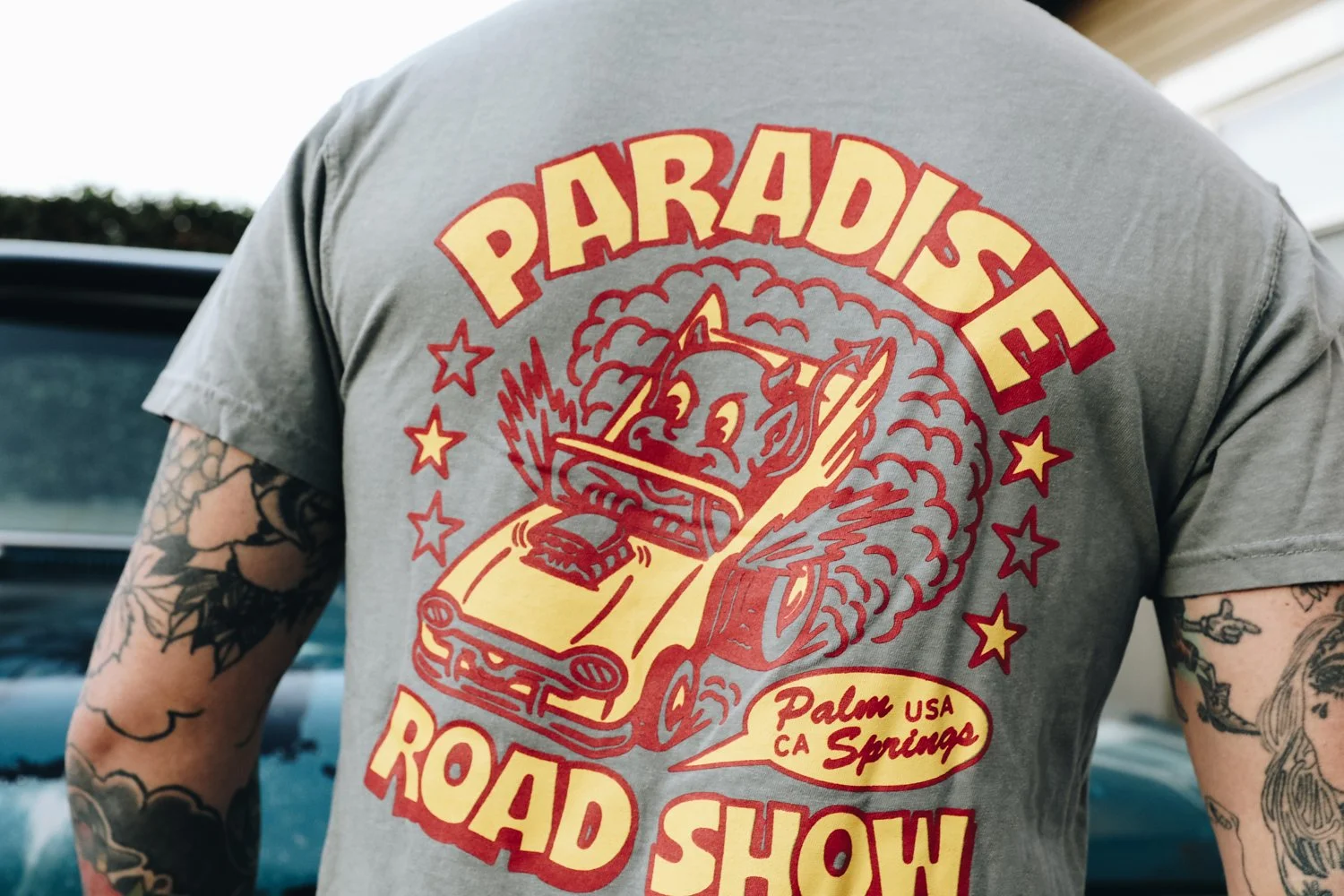 Grey Devil Car T-Shirt