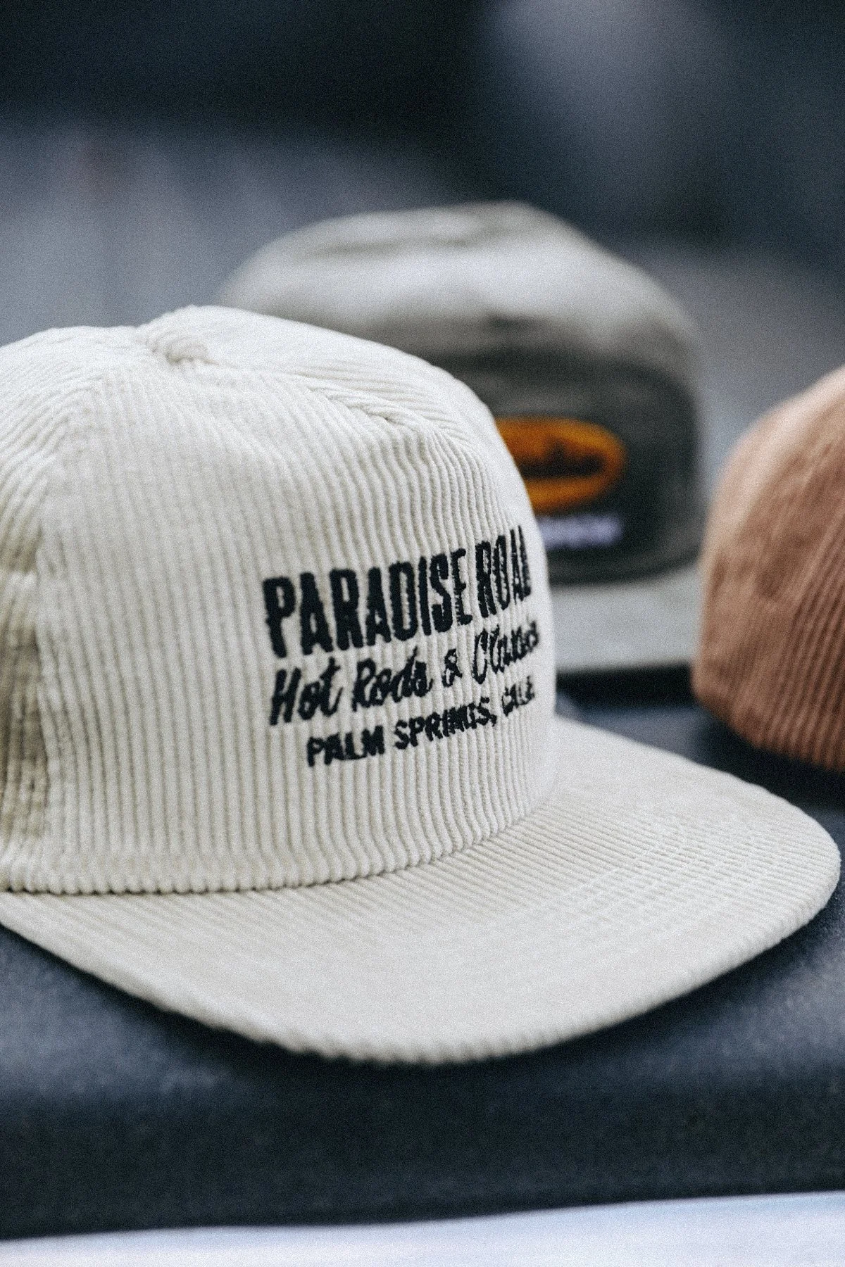 Tan Corduroy Hot Rods and Classic Hat