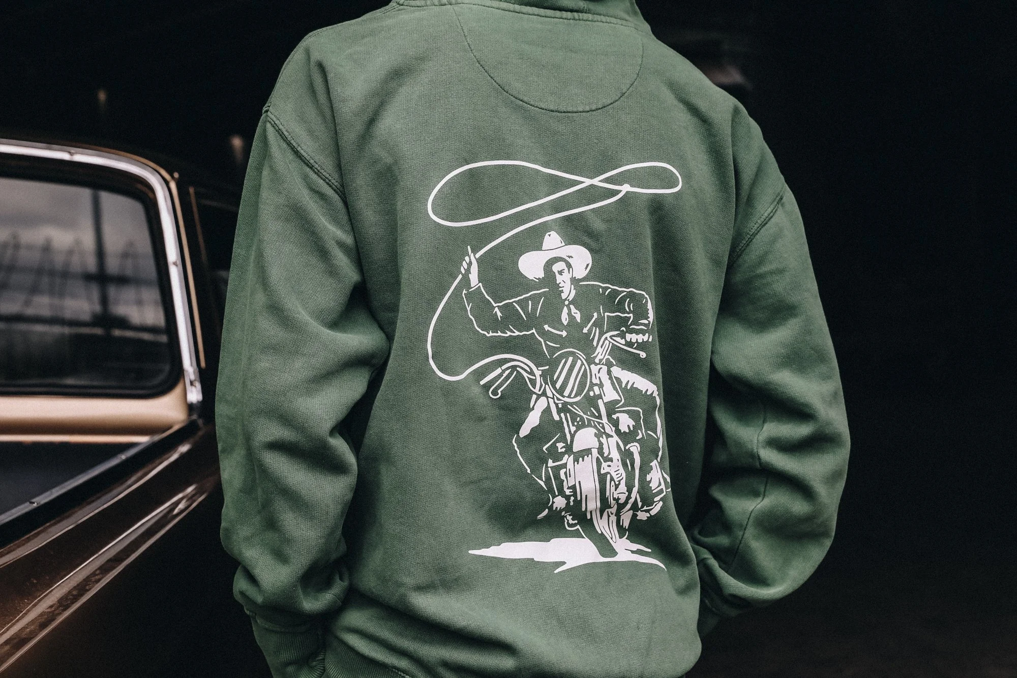 Green Cowboy Hoodie