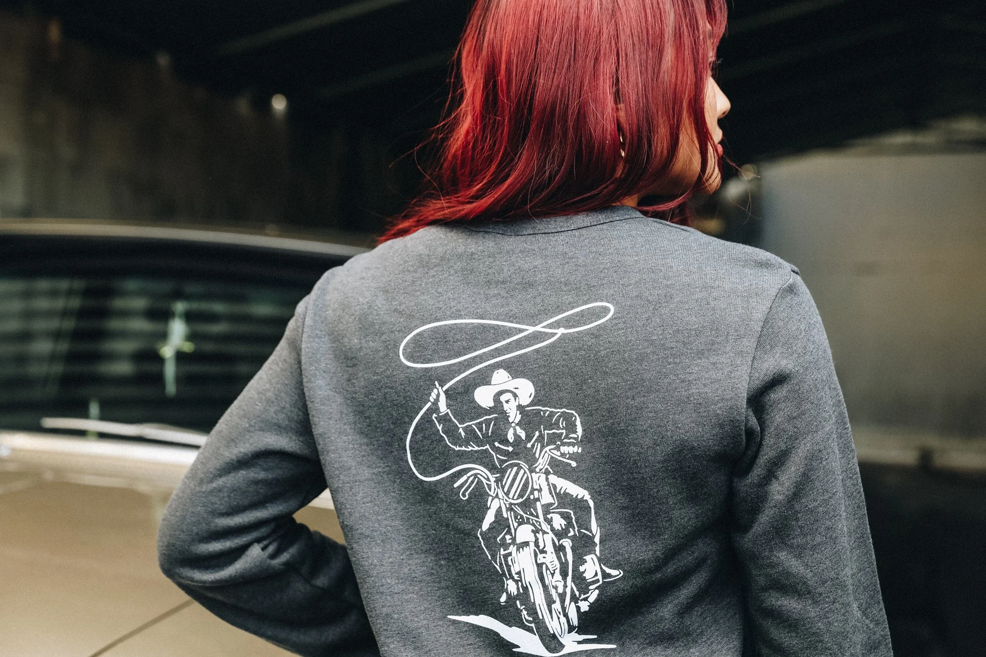 Cowboy Cropped Crewneck