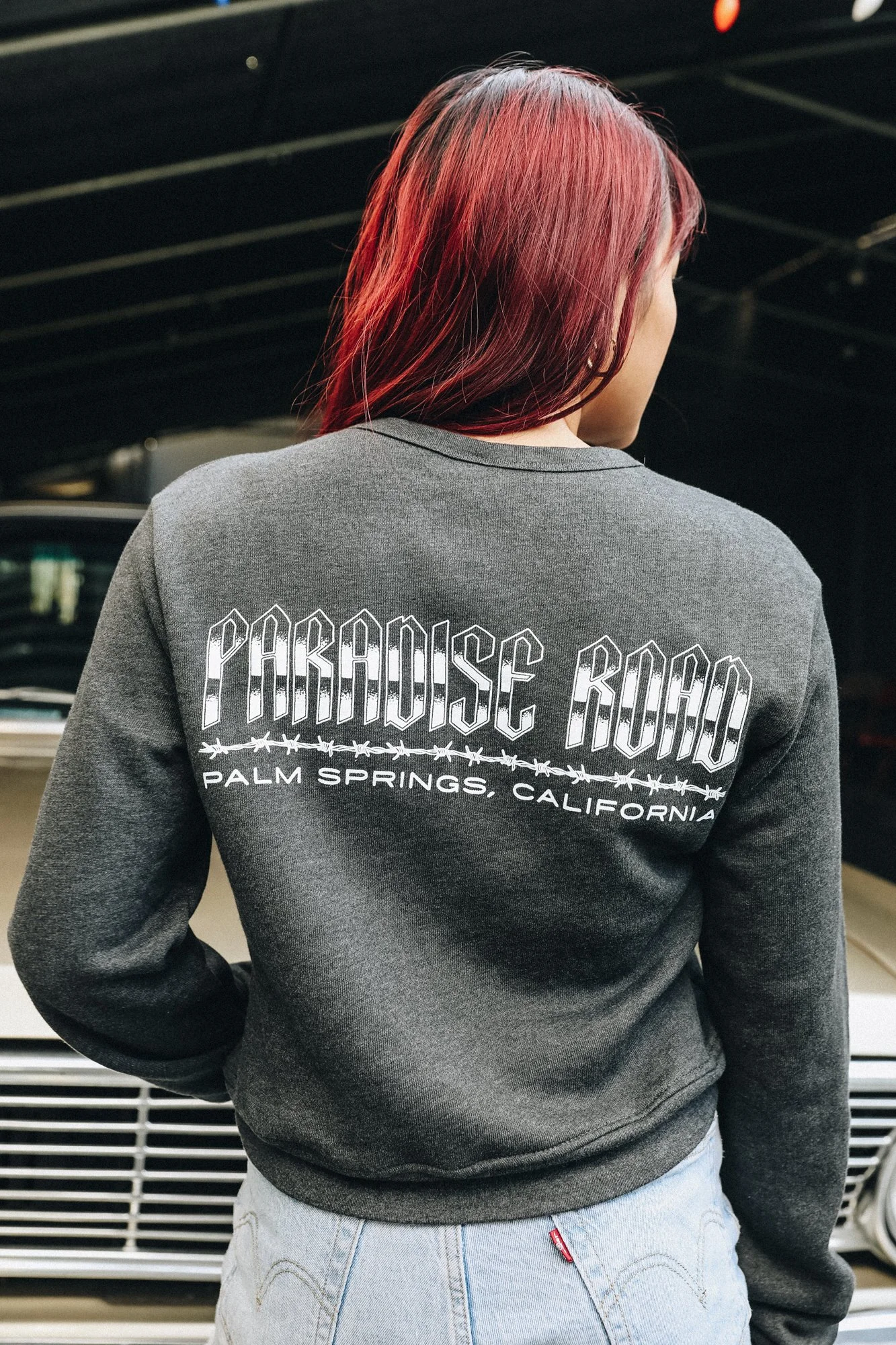 Barbwire Cropped Crewneck