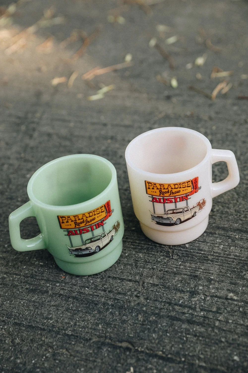 Austin Texas Show Milk Glass Mug