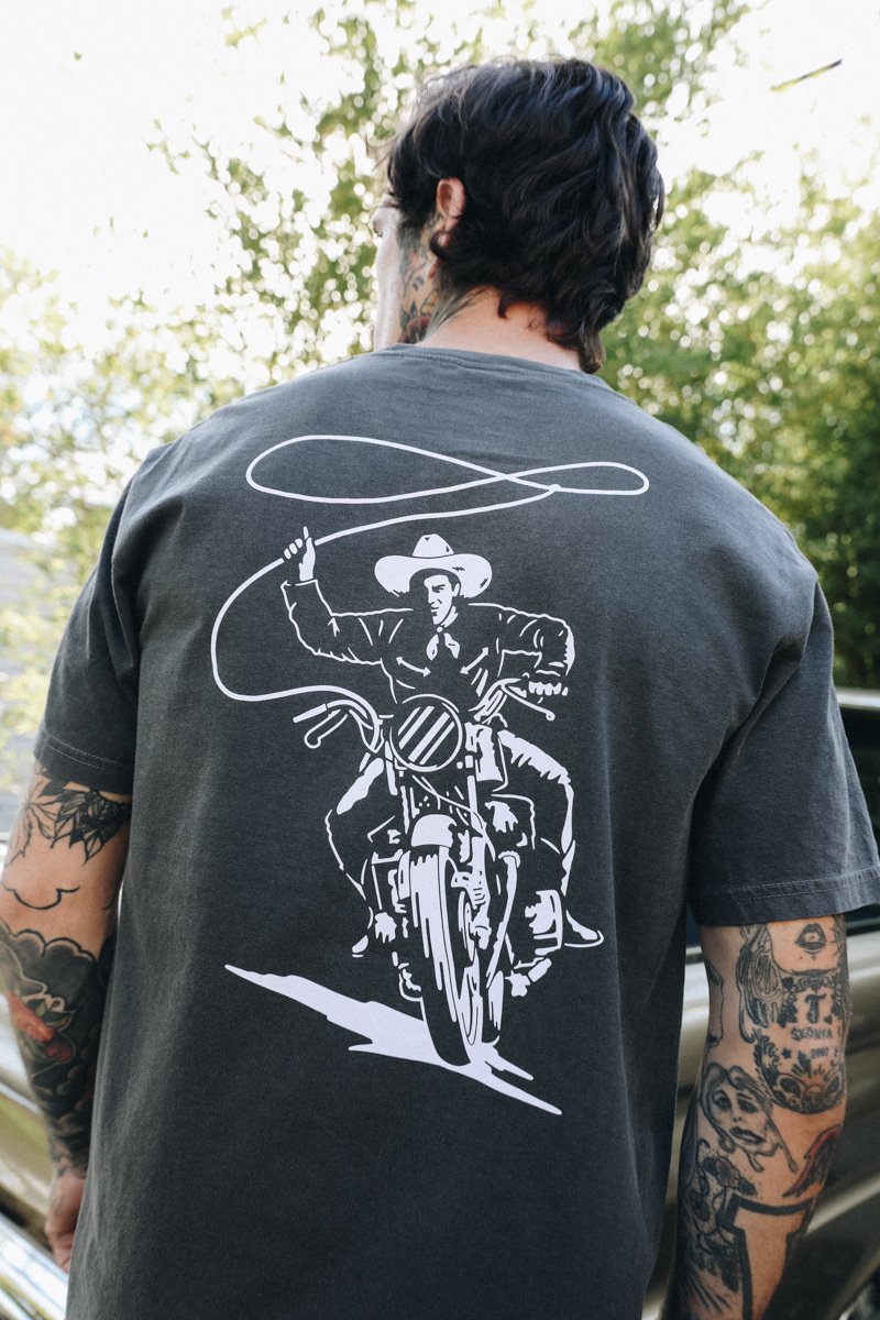 Gray  Cowboy Pocket T-Shirt