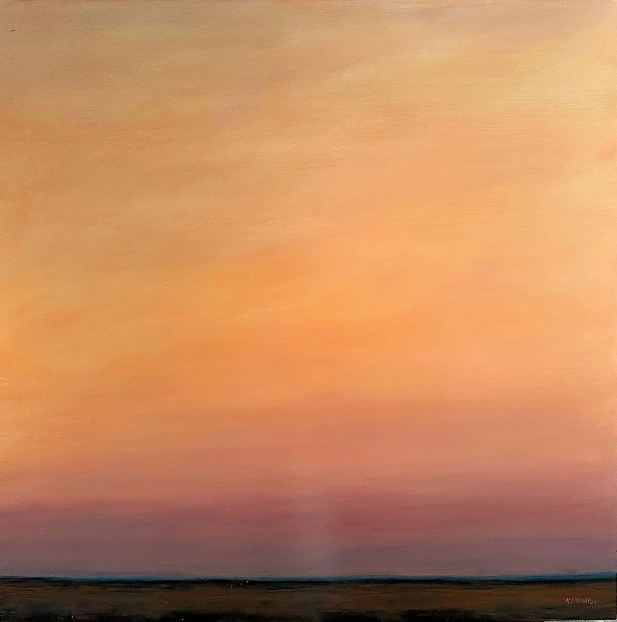 Open Gold (left panel) Spurs Ranch Road Series, Oil on Panel, 18" x 18" 