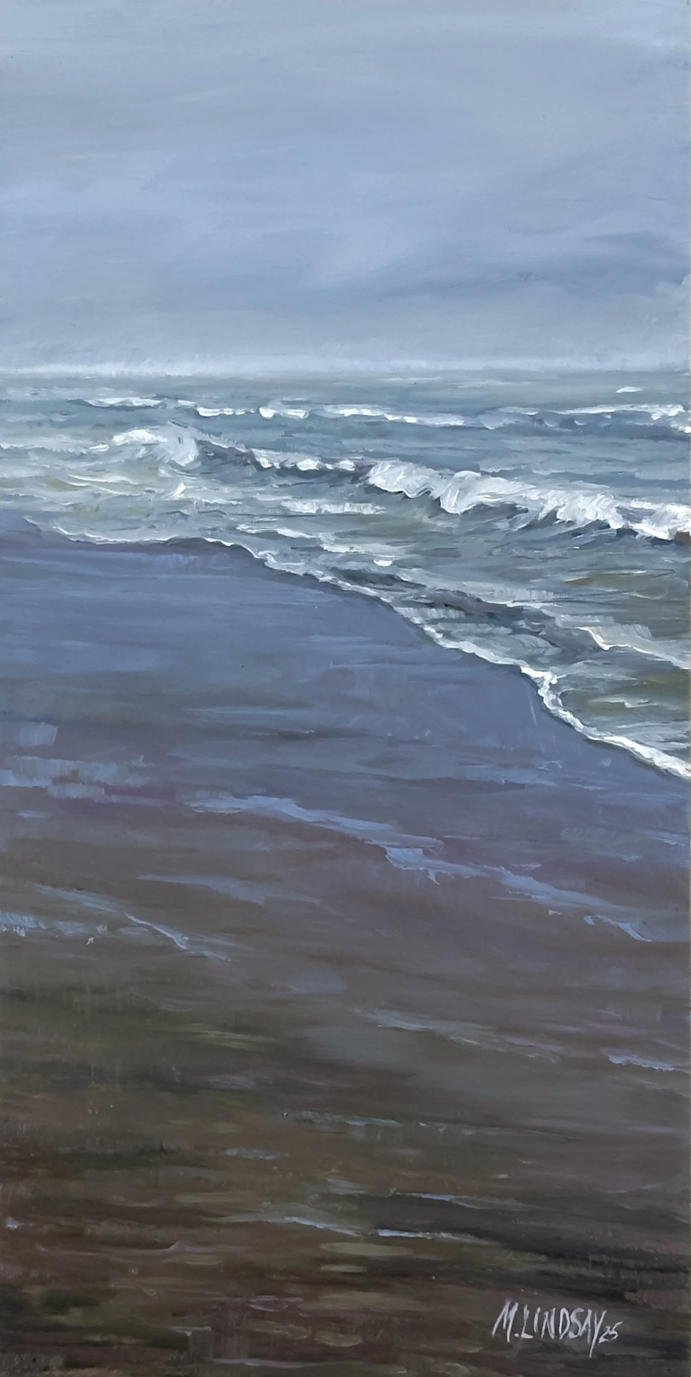 Listen ,
Oil on Panel
12" x 6"  2025
250$