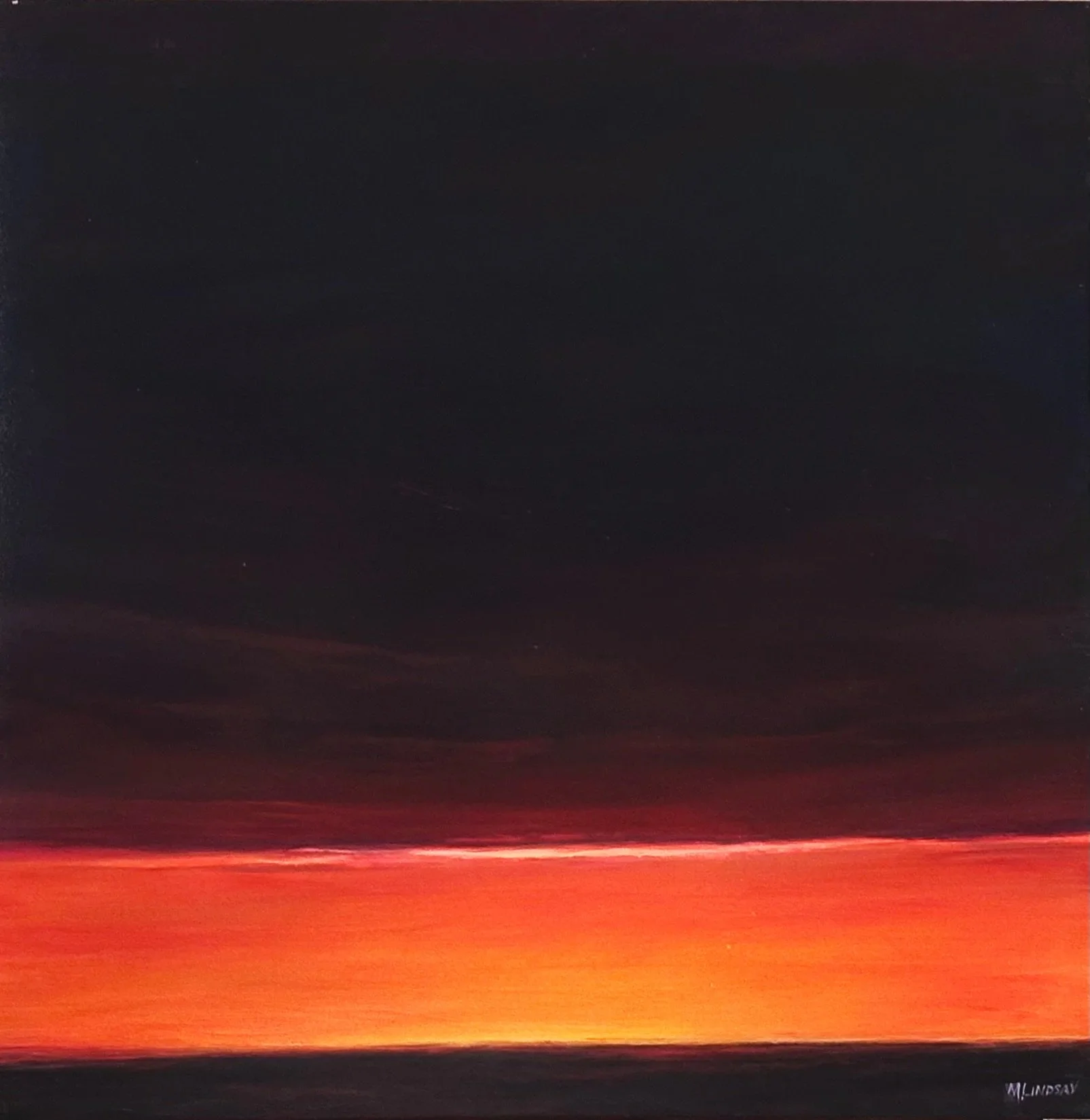 Evening Series Spurs Ranch Road,
Heavy Red, Oil on Panel, 18”x 18”
1800
